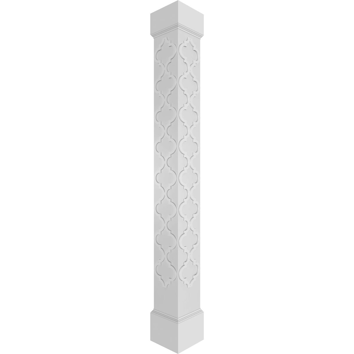 Ekena Millwork CC0808ENMKLMIMI Large Marrakesh Fretwork 8-Inches L x 8-Feet Unfinished PVC Column Wrap