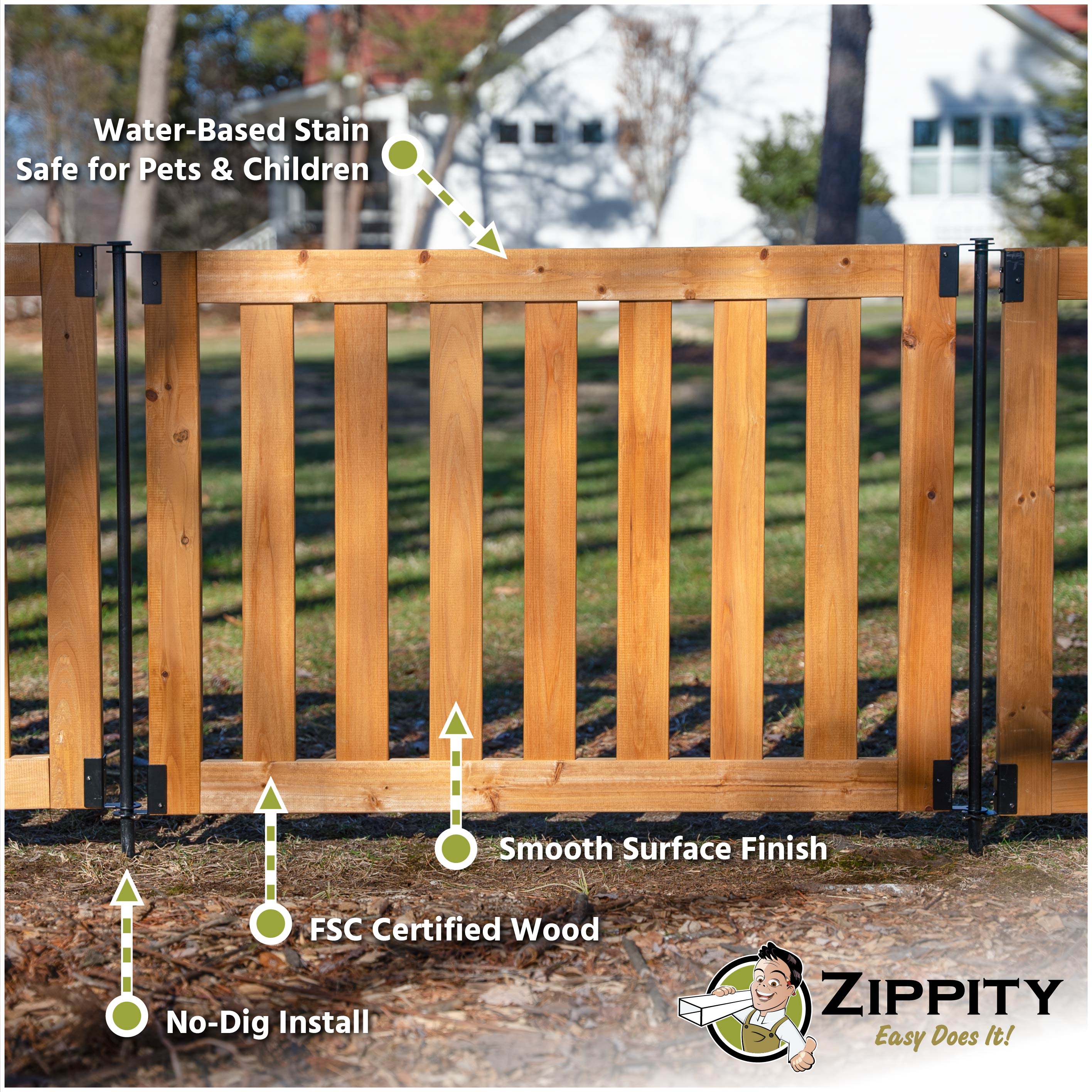 Zippity Outdoor Products ZP19075 Wood-Fence-Panels - View #6