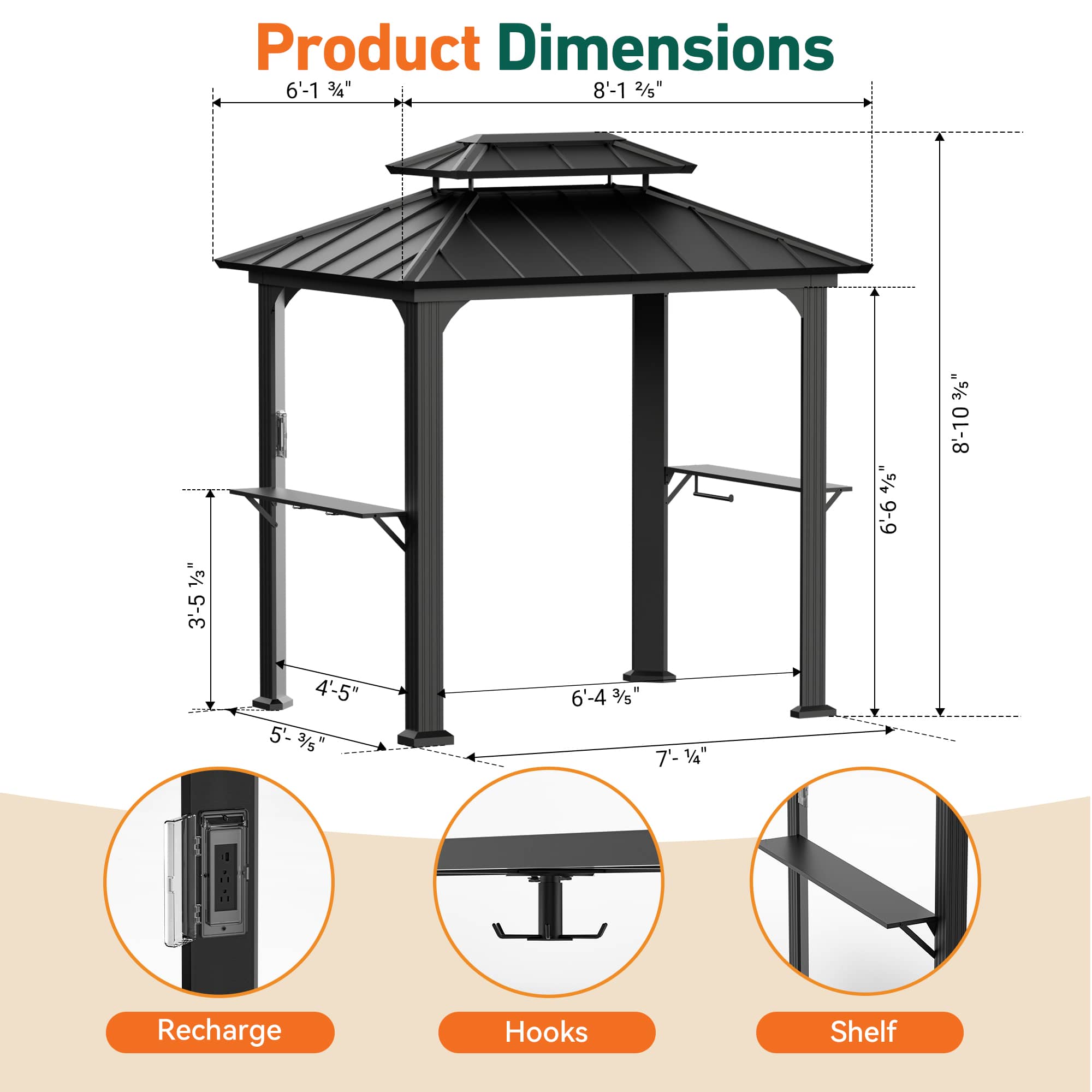 Modern Shade IG10600004-N2 Wood-Resin-Gazebos - View #2