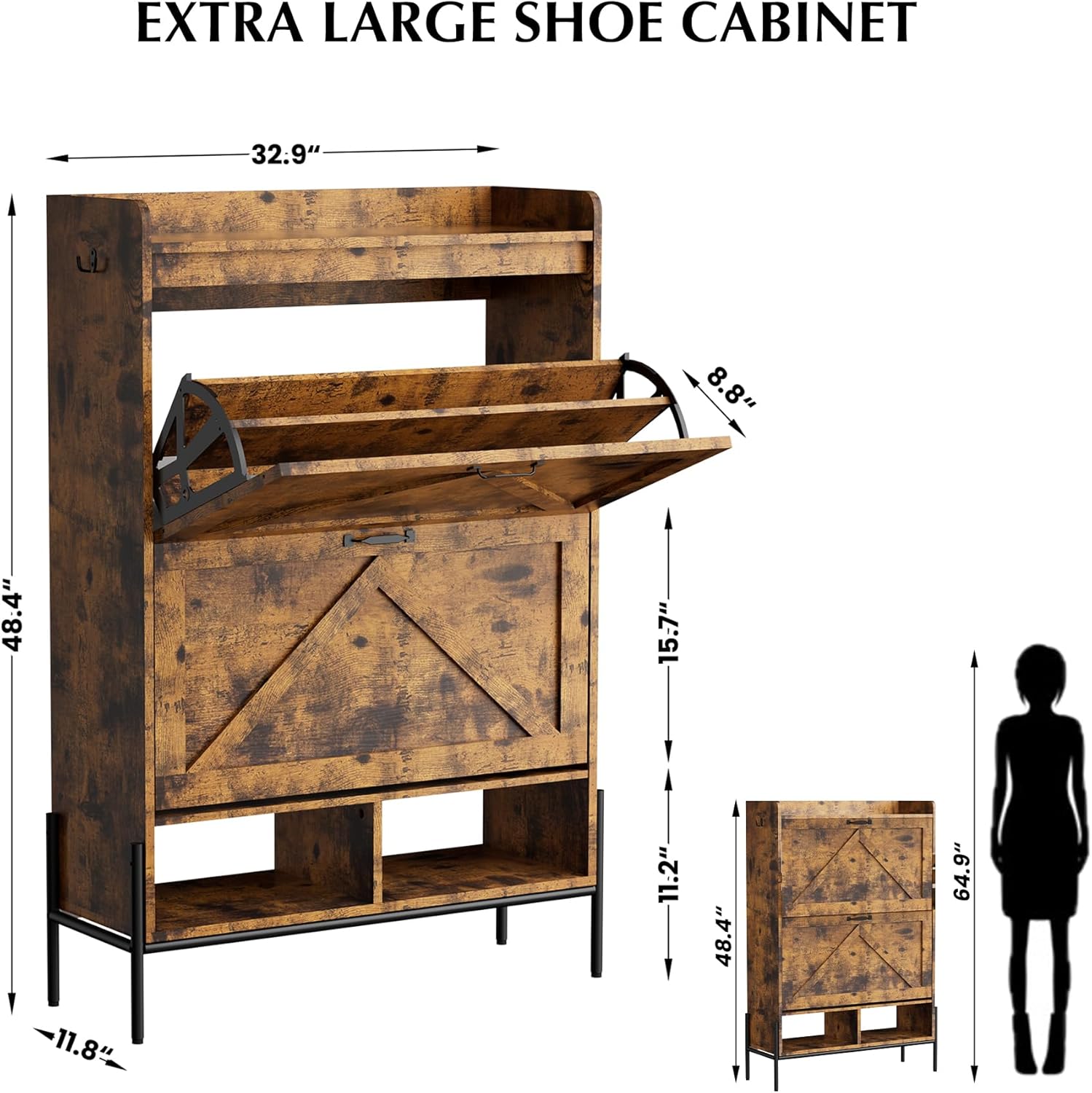 Qeetex DHZ-PHO-150YS6WC Shoe-Racks - View #3