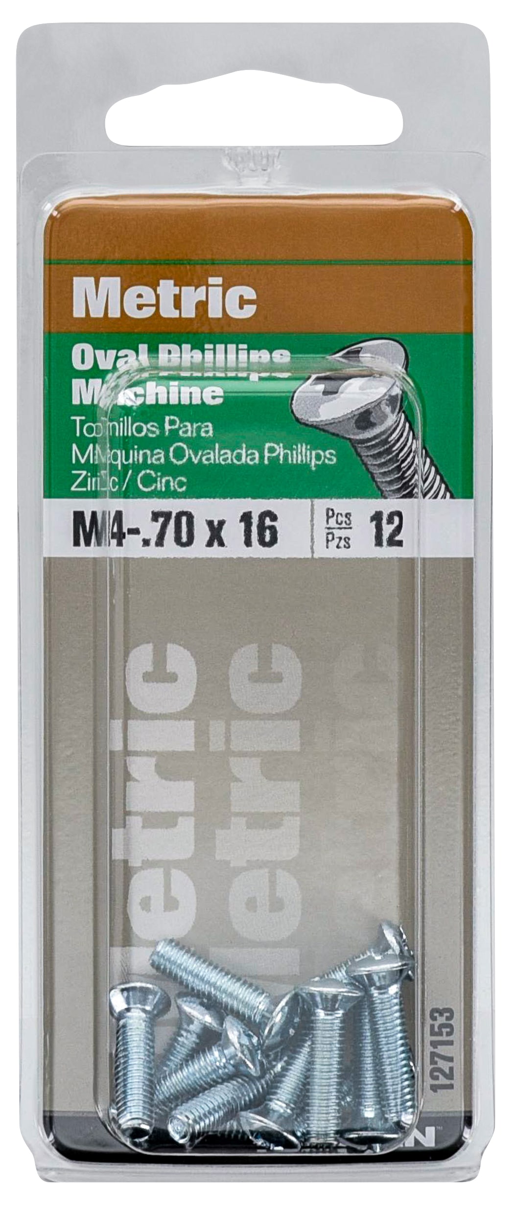 Hillman 127153 4mm - 0.7 x 16-mm Phillips -Drive Machine screws ( 12 -Count )