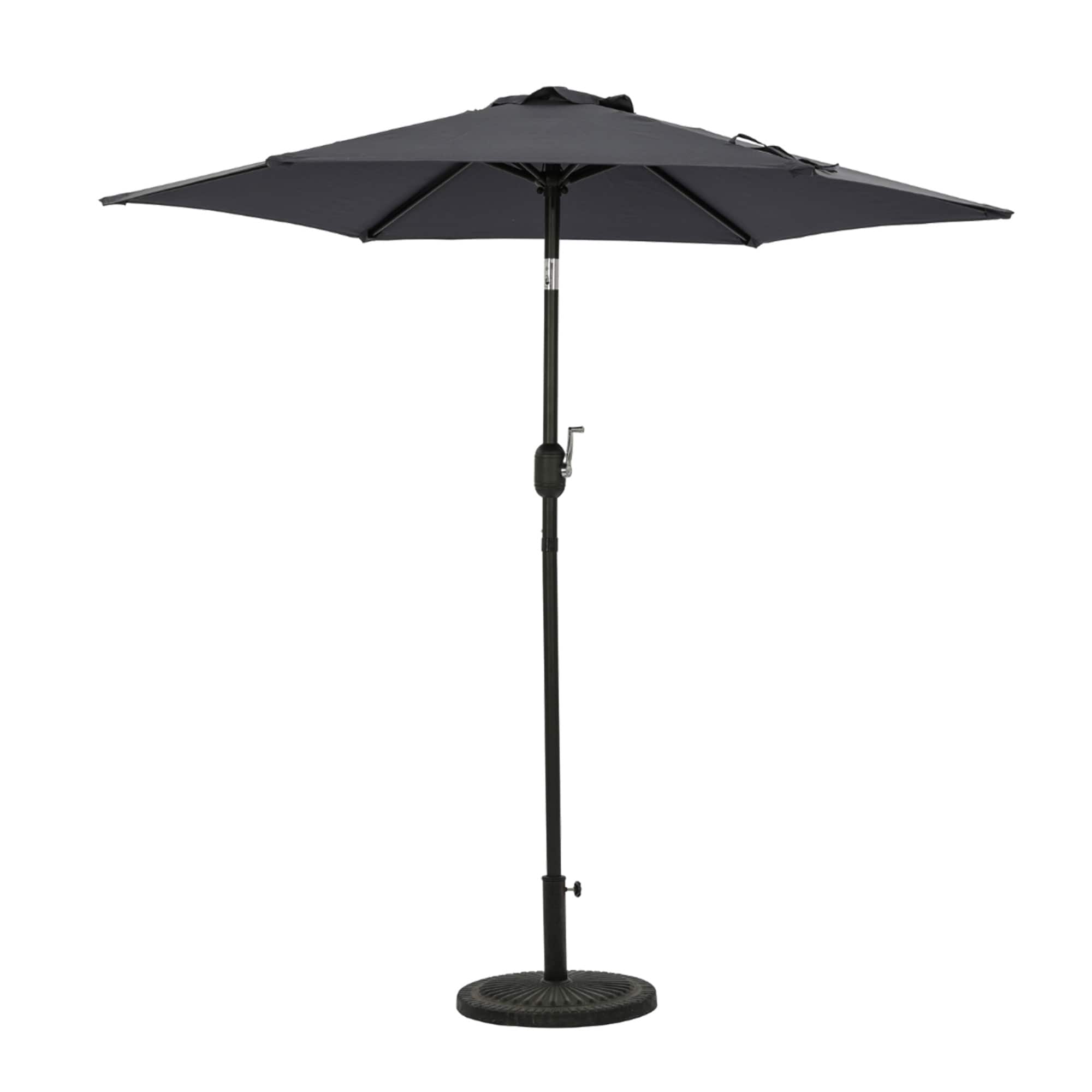 Island Umbrella NU6827 7.5-Feet Steel Gray Market Patio Umbrella