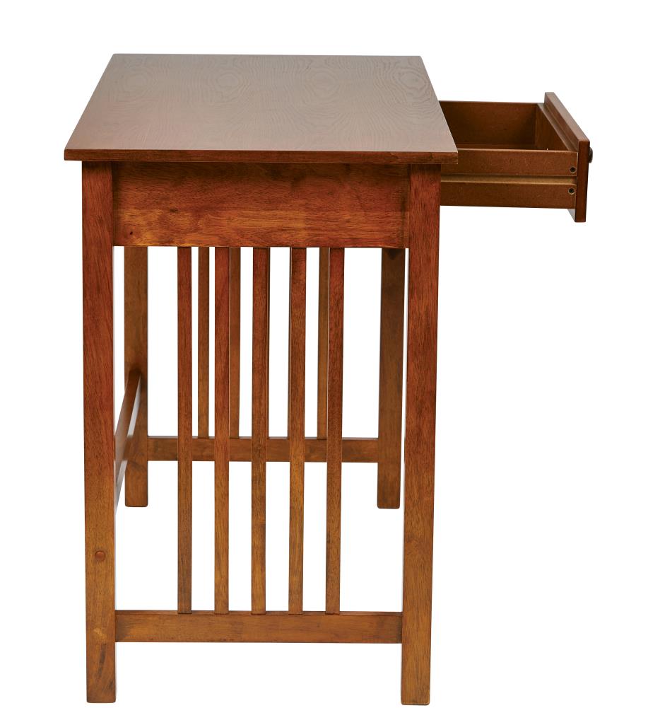 Sierra Ash Brown Wood Writing Desk with Drawer