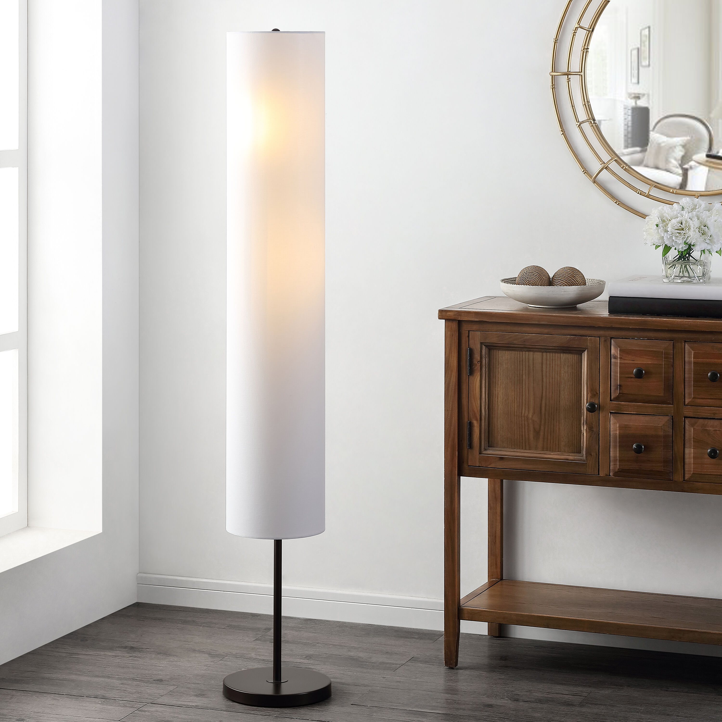 Kylo 60" Adjustable Black Iron Arc Floor Lamp