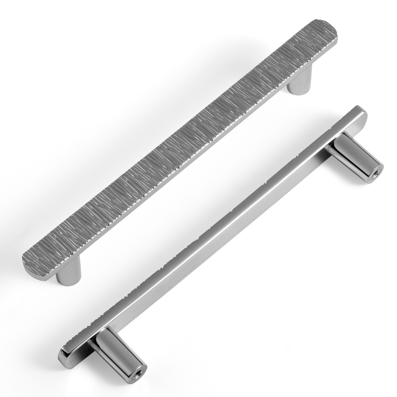 Miaokesen 9617DG-128 5-1/16-in , 128mm Center to Center Polished Chrome Rectangular Bar 6 -Pack