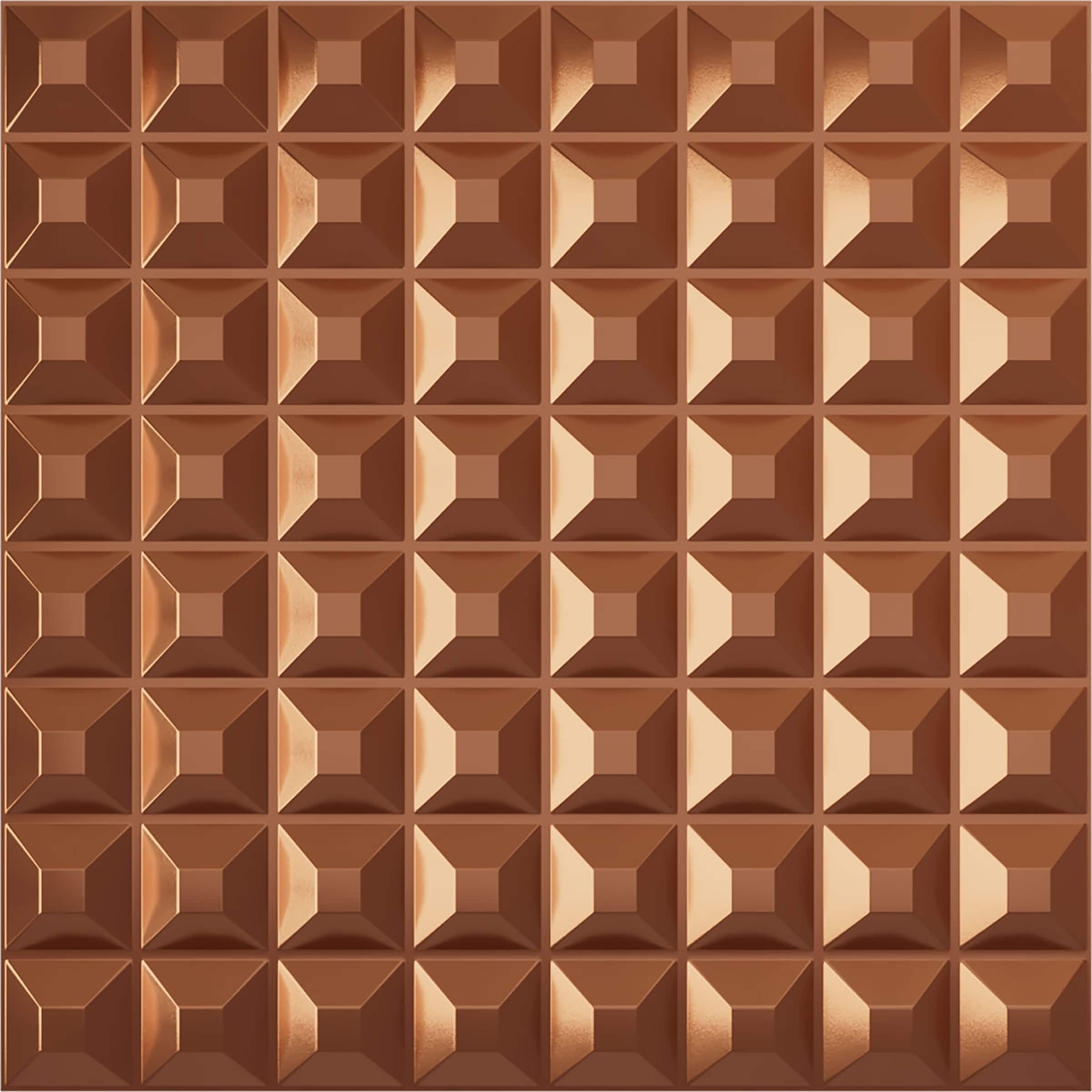Ekena Millwork WP20X20BRBCO-CASE-12 19-5/8-in x 19-5/8-in Embossed Paintable/Stainable Copper PVC Wall Panel ( 12 -Pack, Covers 32.04-sq ft )