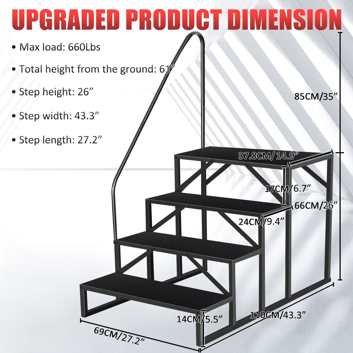 Loheer D0102HGAWRU Above-Ground-Pool-Lad-Steps - View #2