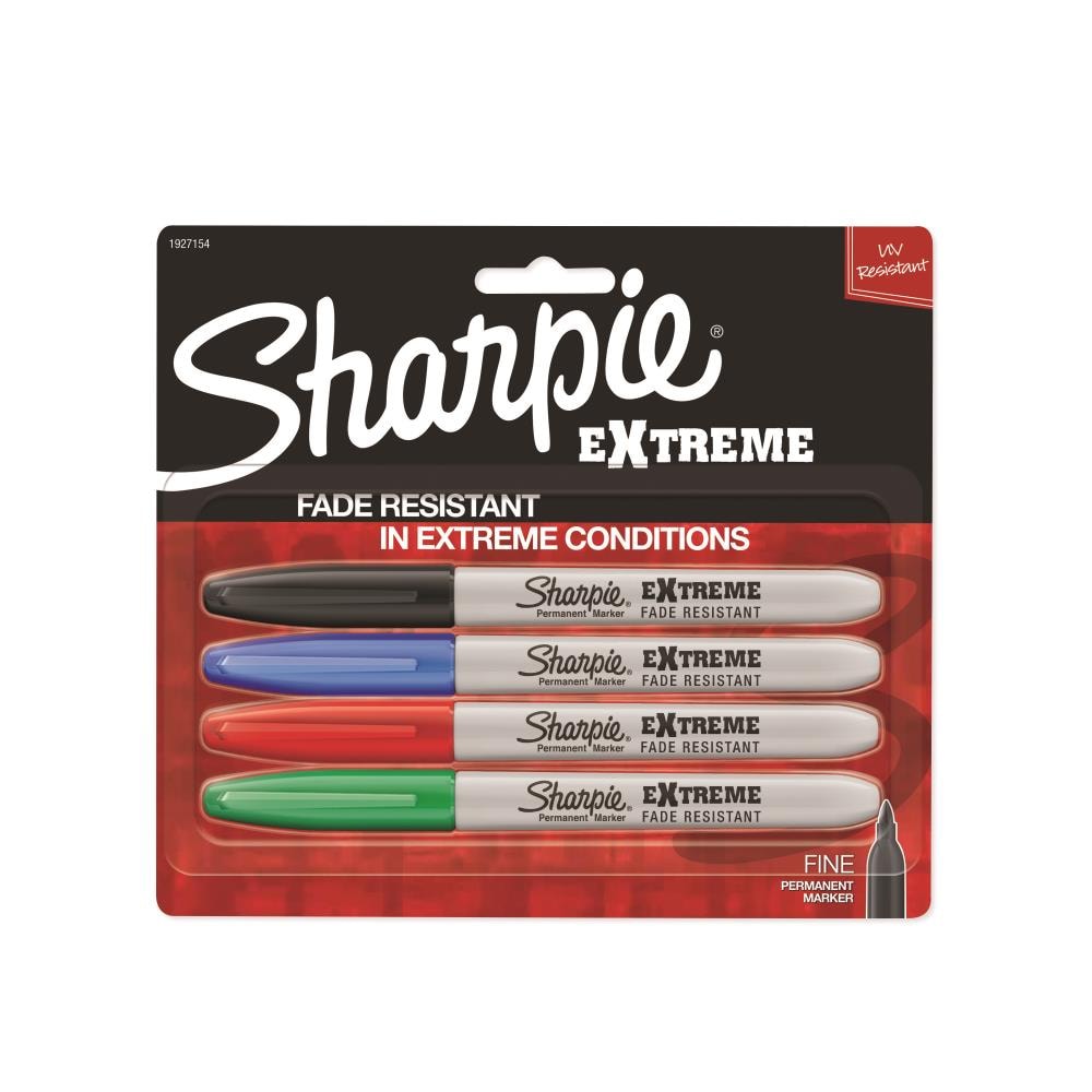 Sharpie Fine Point Permanent Markers, Assorted - 4 pack
