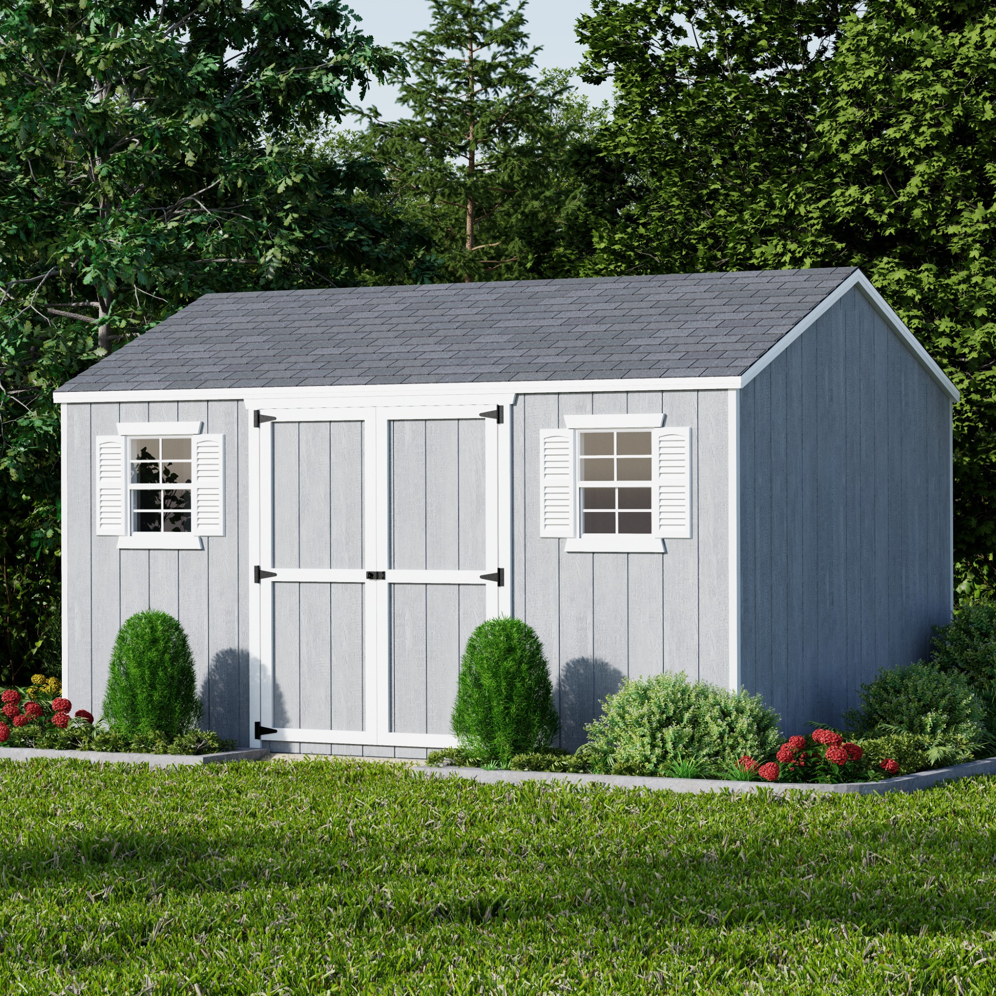 Little Cottage Co 12X14 VWS-PC Wood-Storage-Buildings - View #2