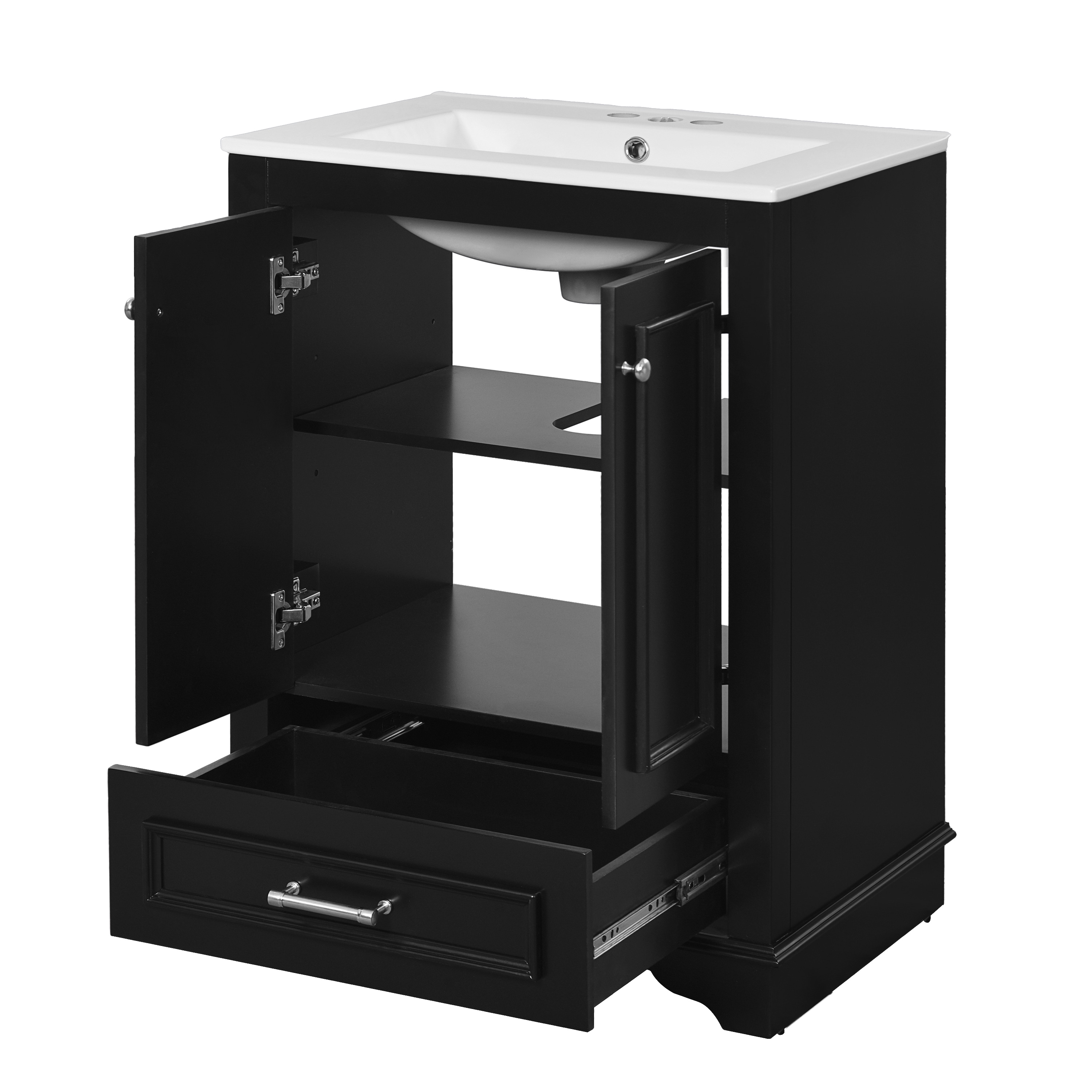 Aortzio HM-BA124-BLACK Bath-Vanity-Combo - View #6