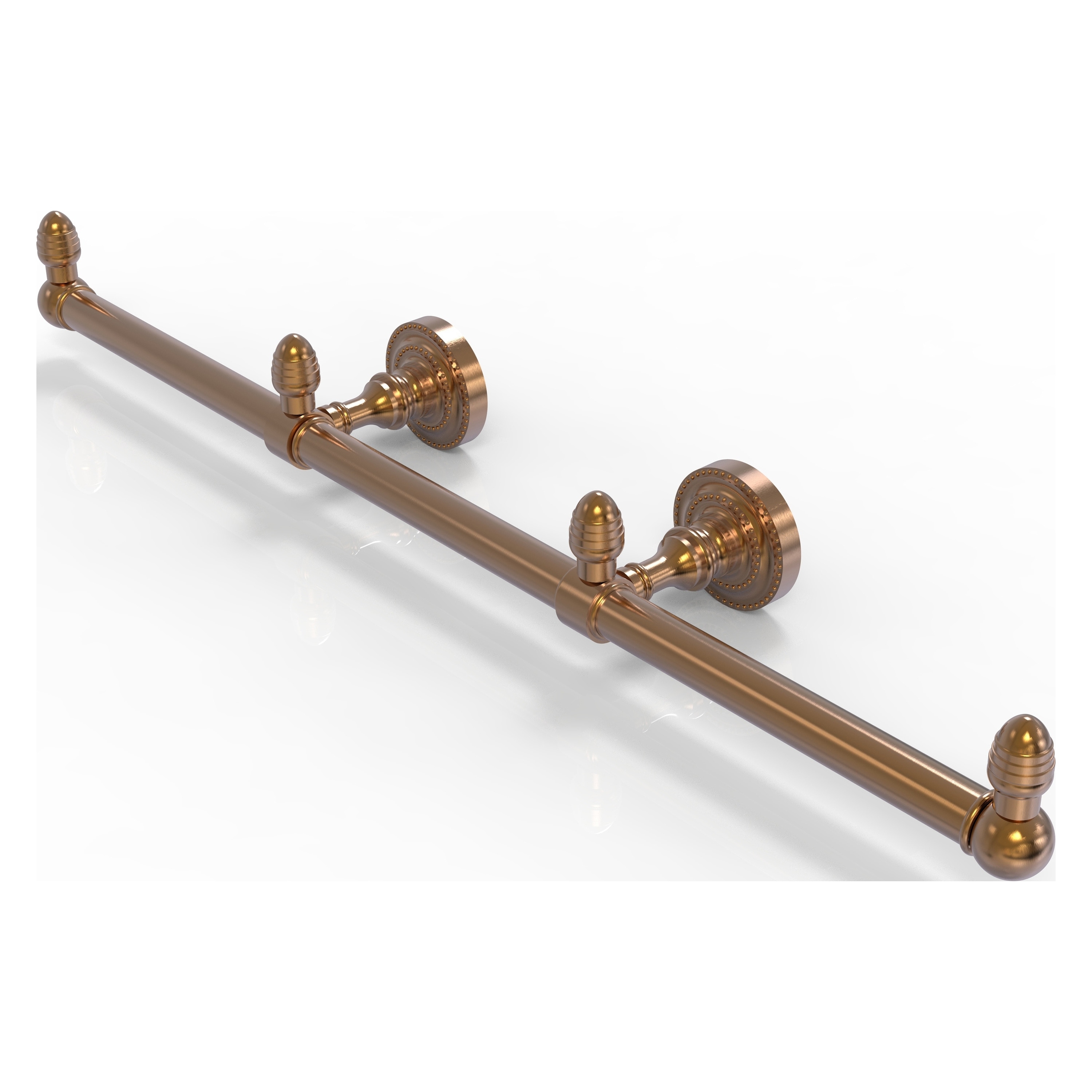 Allied Brass BPDT-HTB-3-BBR Dottingham 22-in double Brushed Bronze Wall mount Double Towel Bar