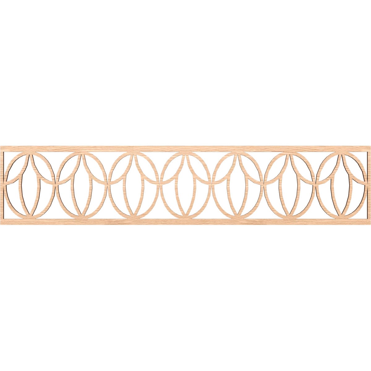 Ekena Millwork MLDA10X46SHORO Shoshoni Fretwork Flat Trim 10-in x 3.9-ft Red Oak Brown Unfinished 2157180 Pierced Wall Panel Moulding