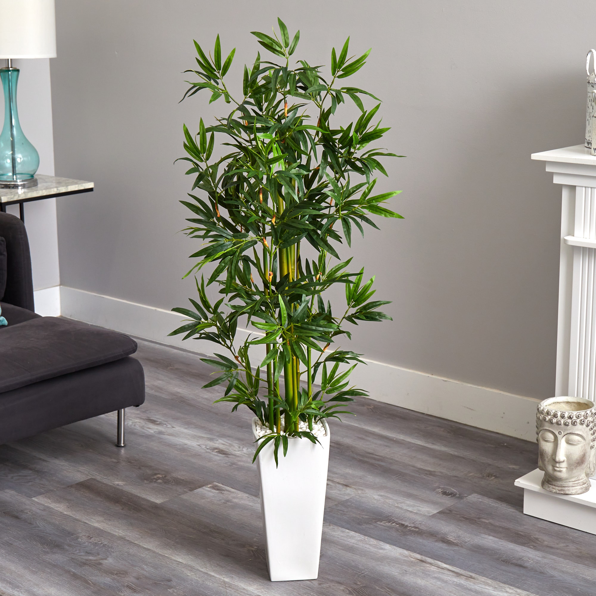 Nearly Natural 54-in Green Indoor Bamboo Artificial Tree at Lowes.com