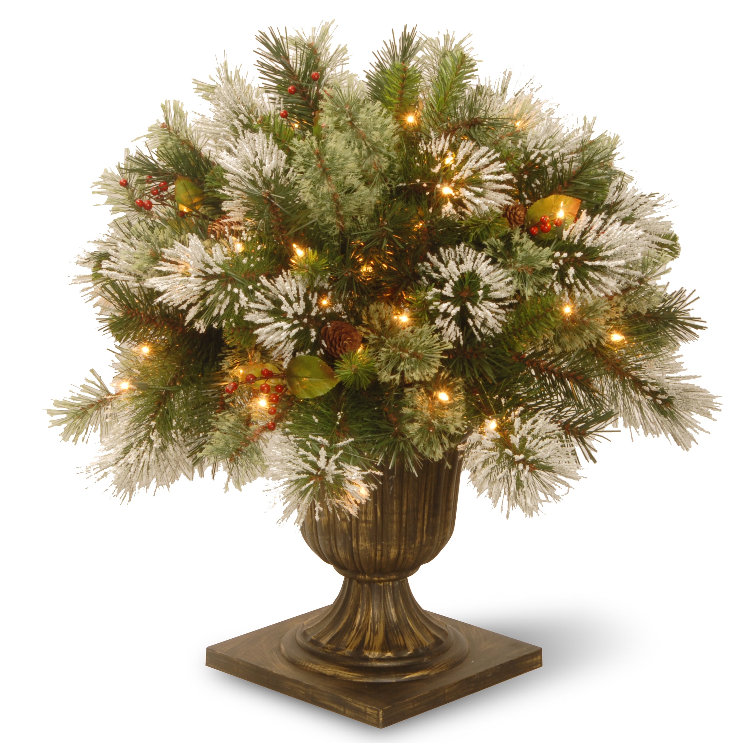 National Tree Company WP1-300-24P 24-in Berry Pre-lit Freestanding Decoration