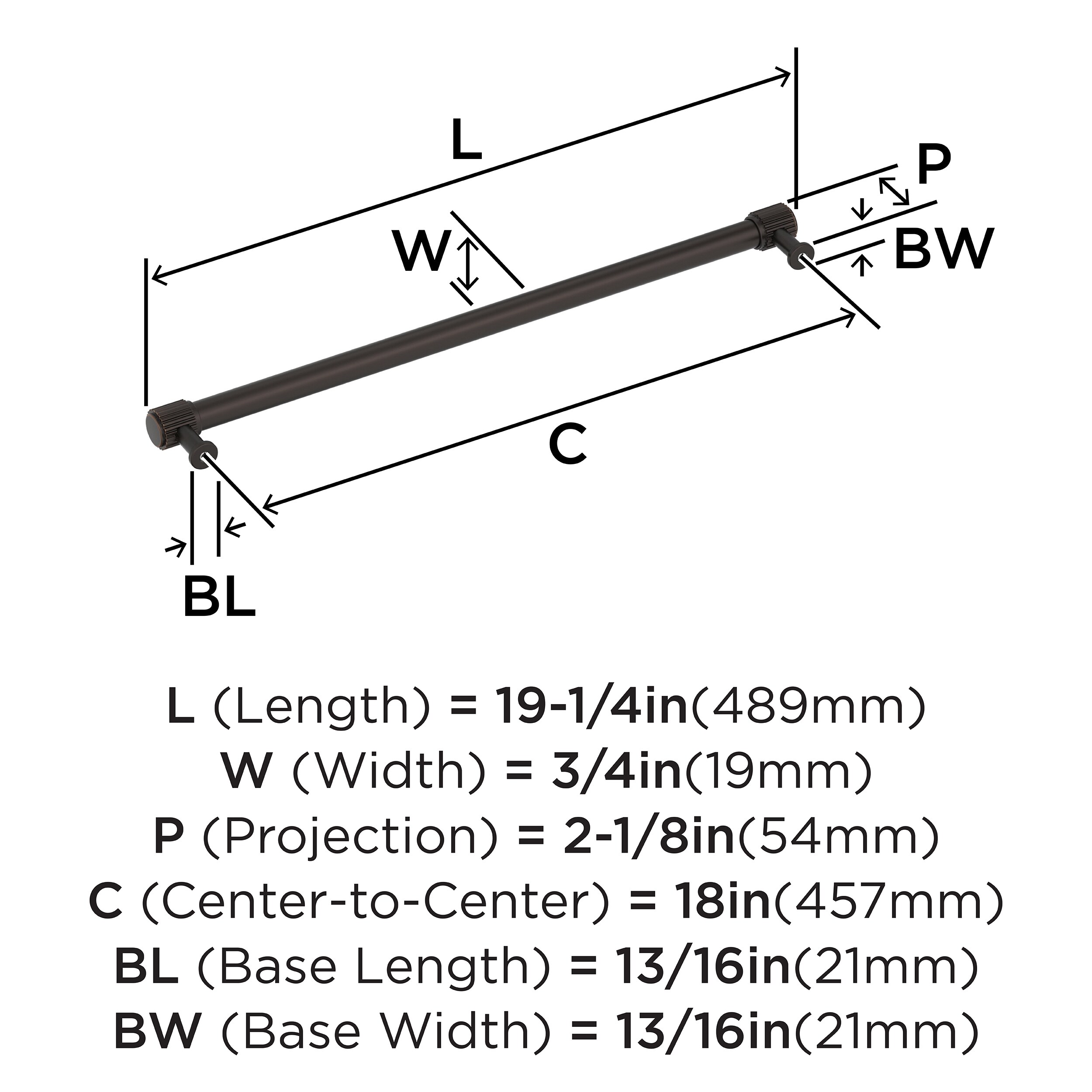 Amerock BP37811ORB Cabinet-Pulls - View #4