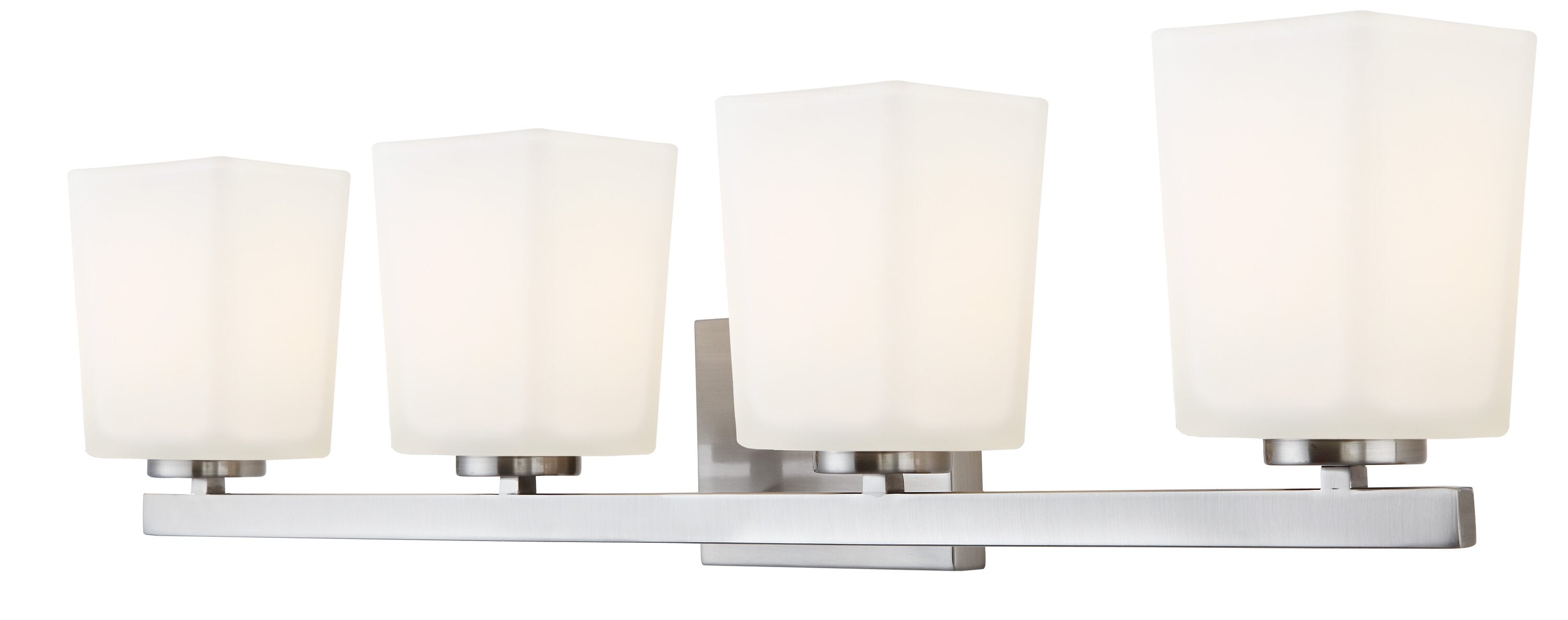 Canarm Ltd. IVL472A04BN Hartley 31-in 4 -Light Brushed Nickel Craftsman Vanity light