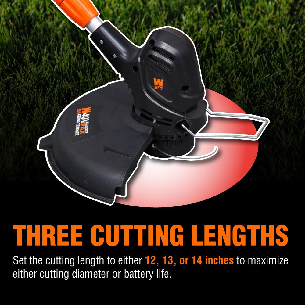 Wen 40413bt 40v Max Lithium-ion Cordless 14 2-in-1 String Trimmer And Edger  (tool Only) : Target