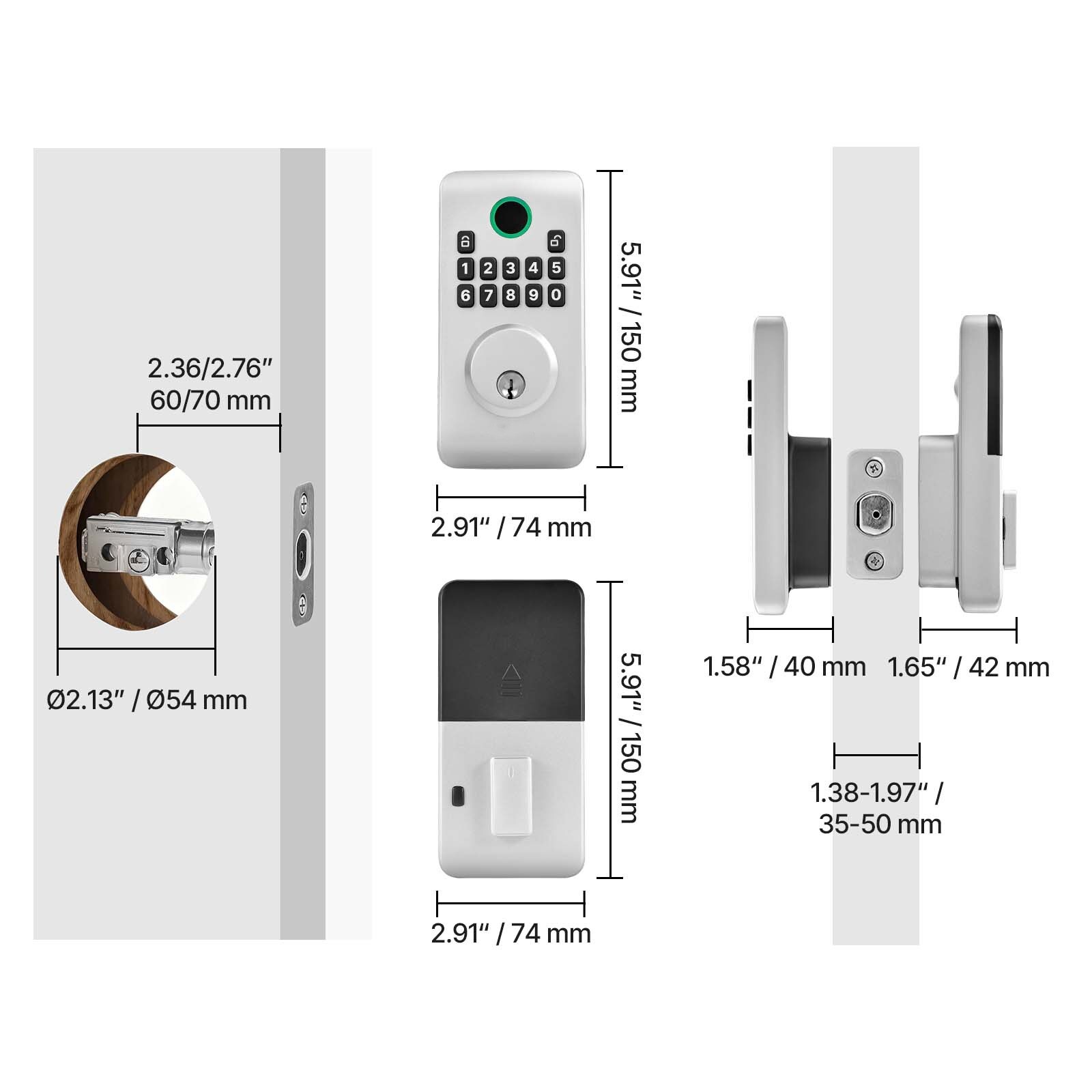 Mecale YAS-0WHCYT Electronic-Door-Locks - View #3