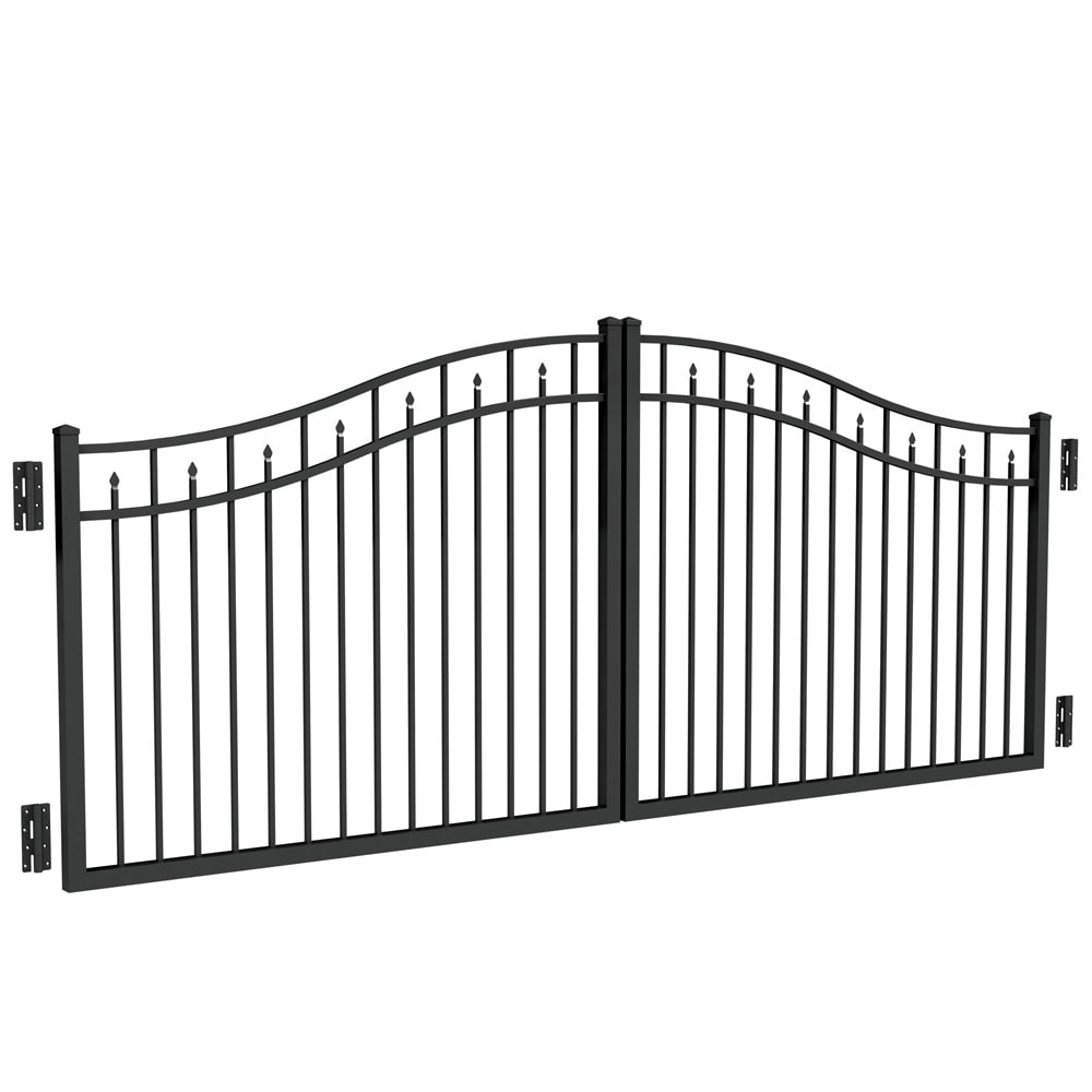Freedom 73016168 12-Feet x 4-Feet Black Aluminum Driveway Gate