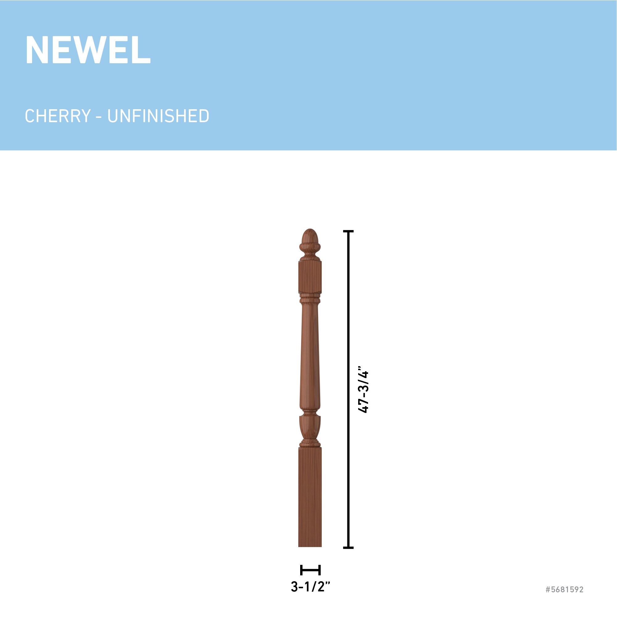 L.J. Smith Stair Systems LJP-3040-C Interior-Stairpart-Newel-Posts - View #3