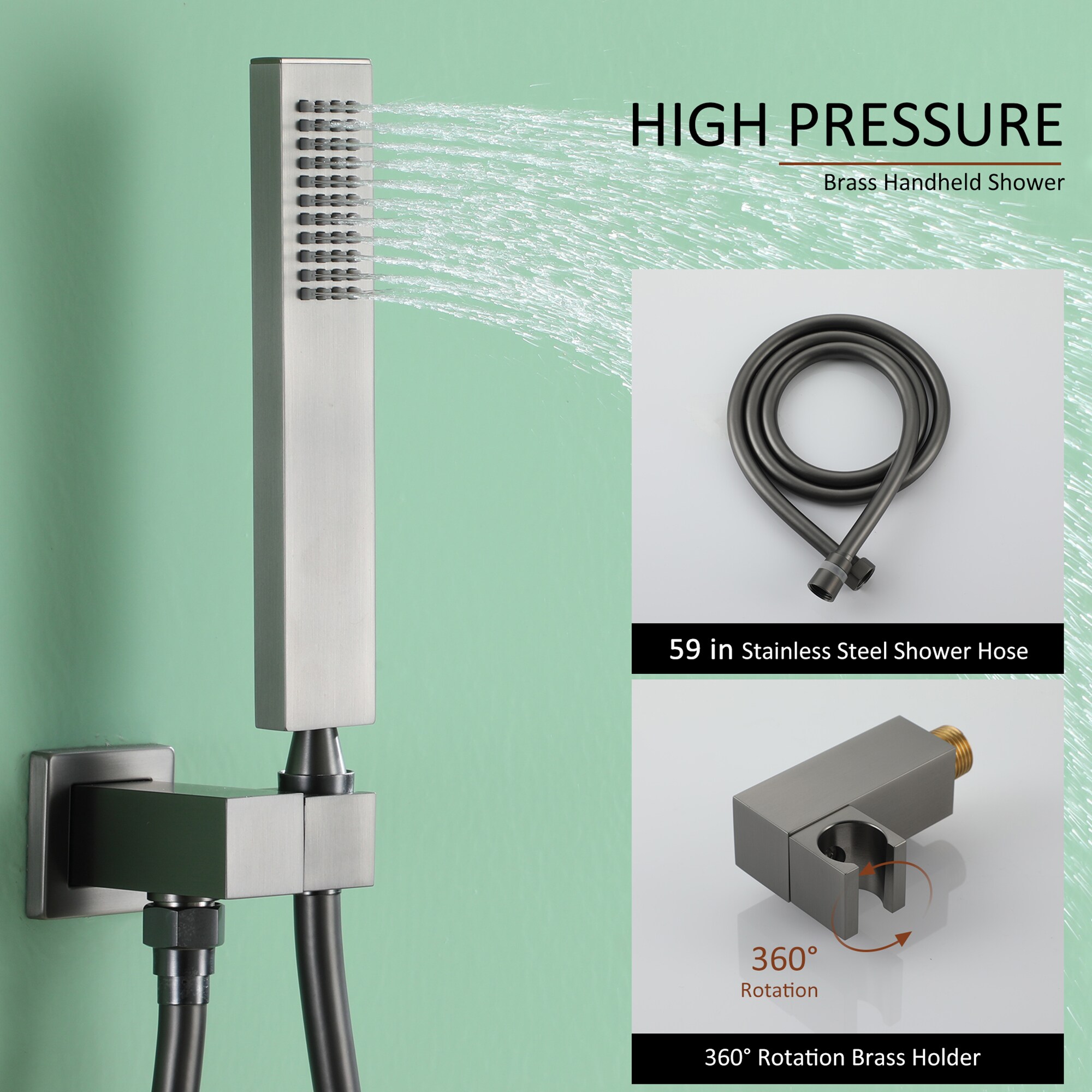 Clihome CL-001B-SL Showerhead-Bar-Panels - View #4