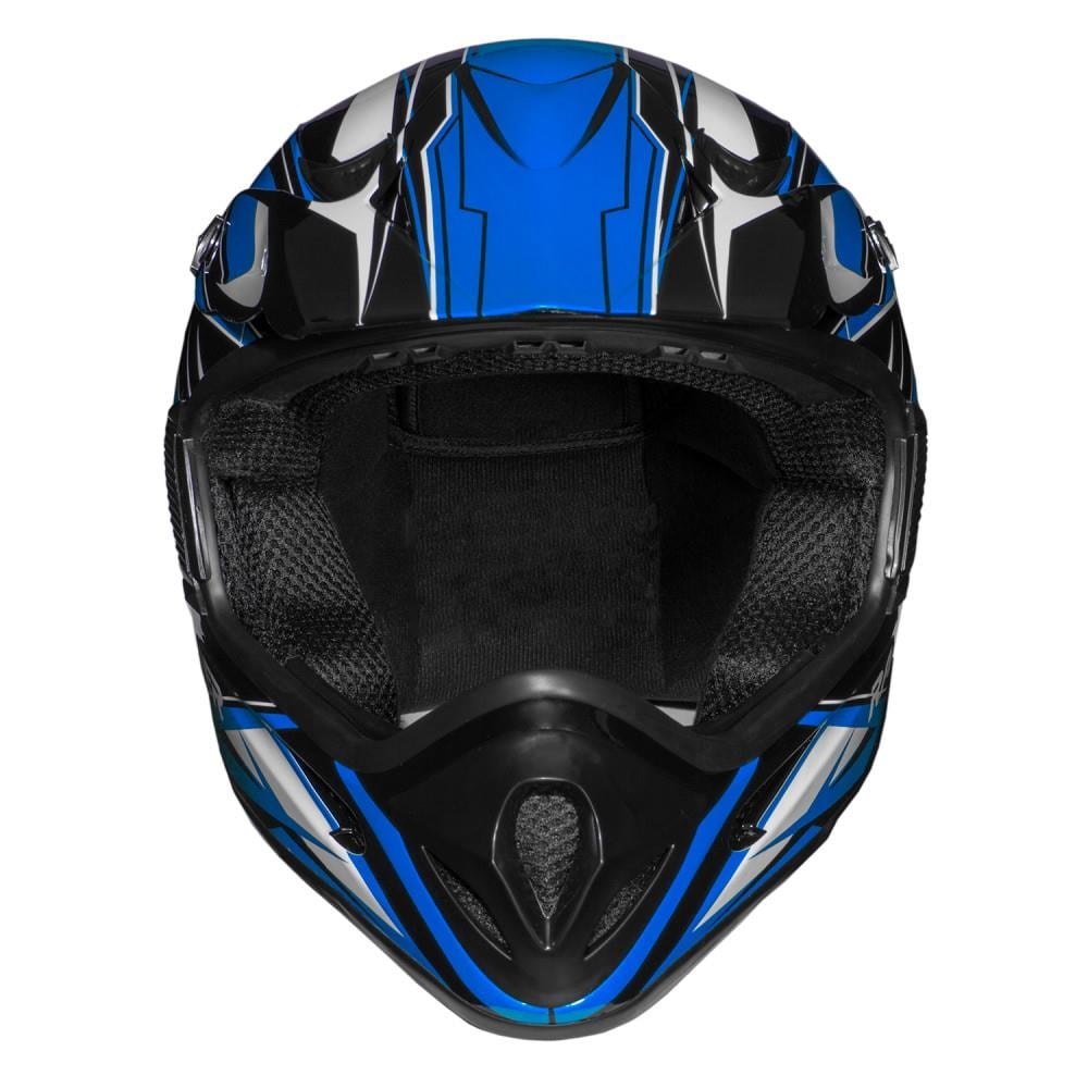 Raider RX1 Adult MX Helmet Blue - XL, Lightweight UTV Helmet with ...