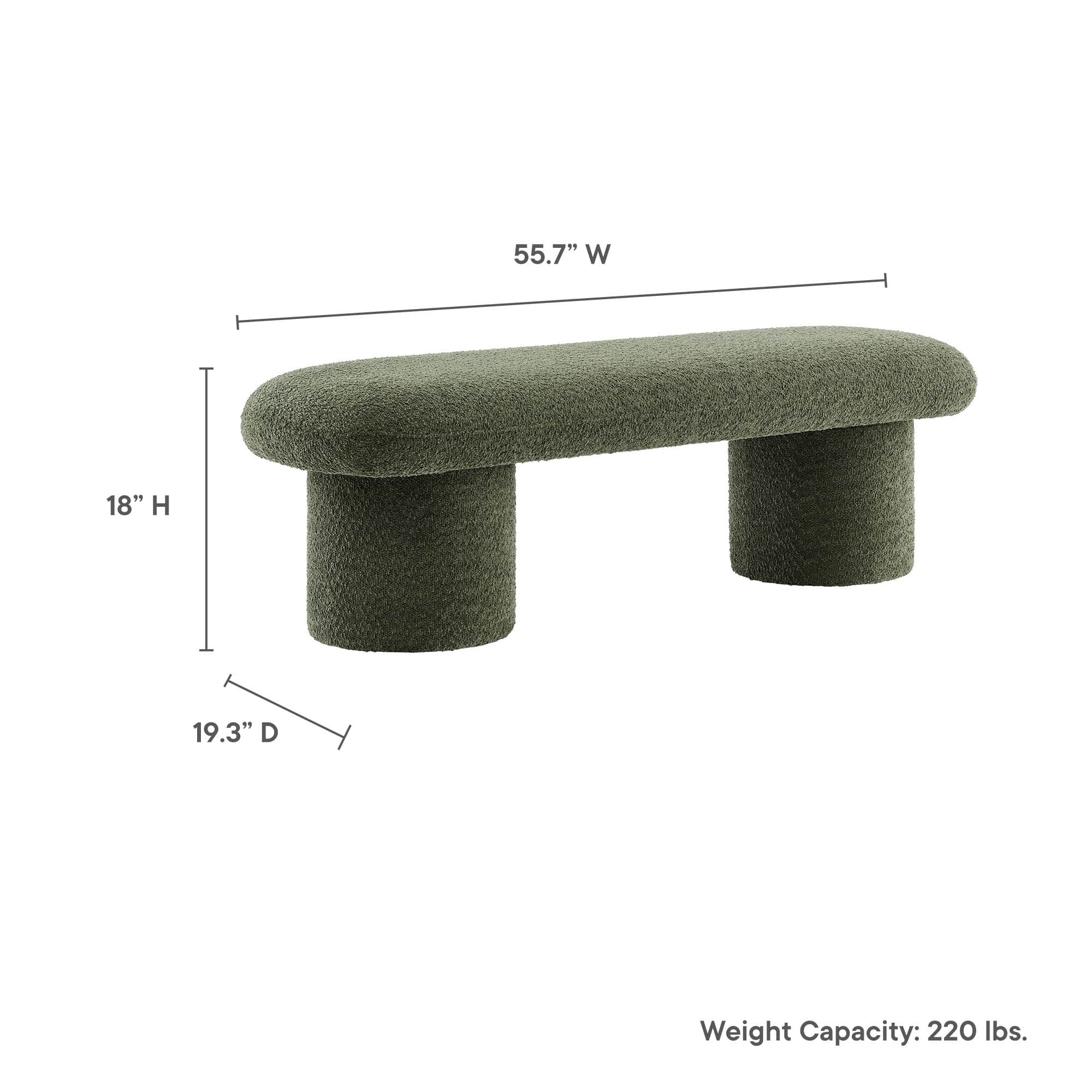 Modway EEI-7084-SGE bench - View #3
