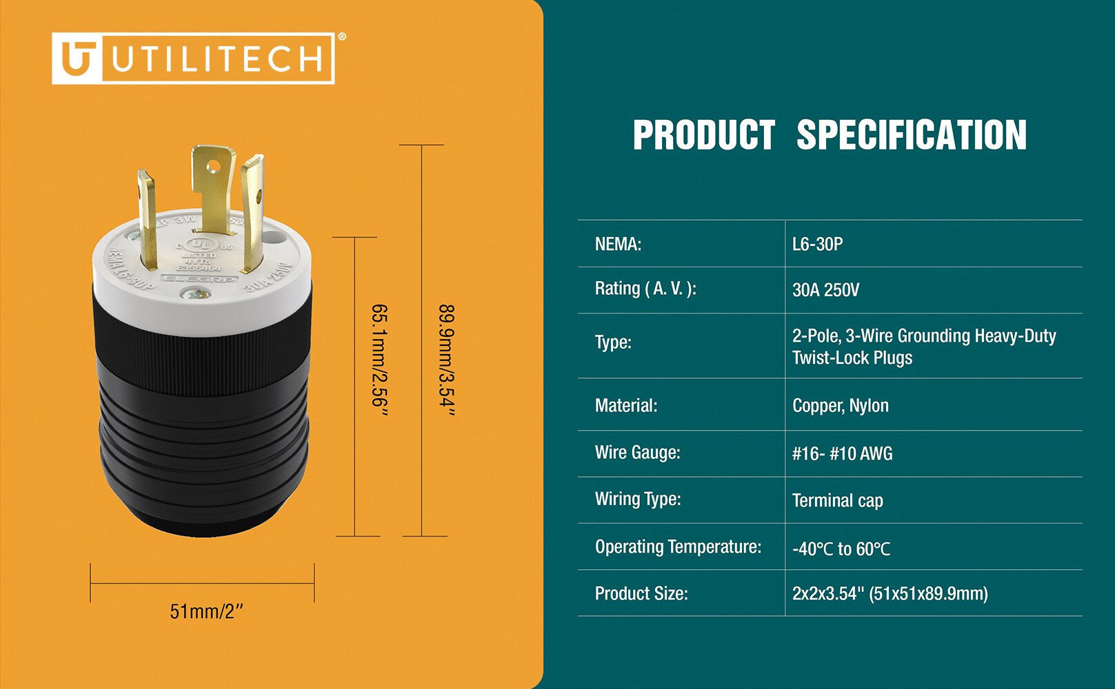 Utilitech L0630P Electrical-Plugs-Connectors - View #6