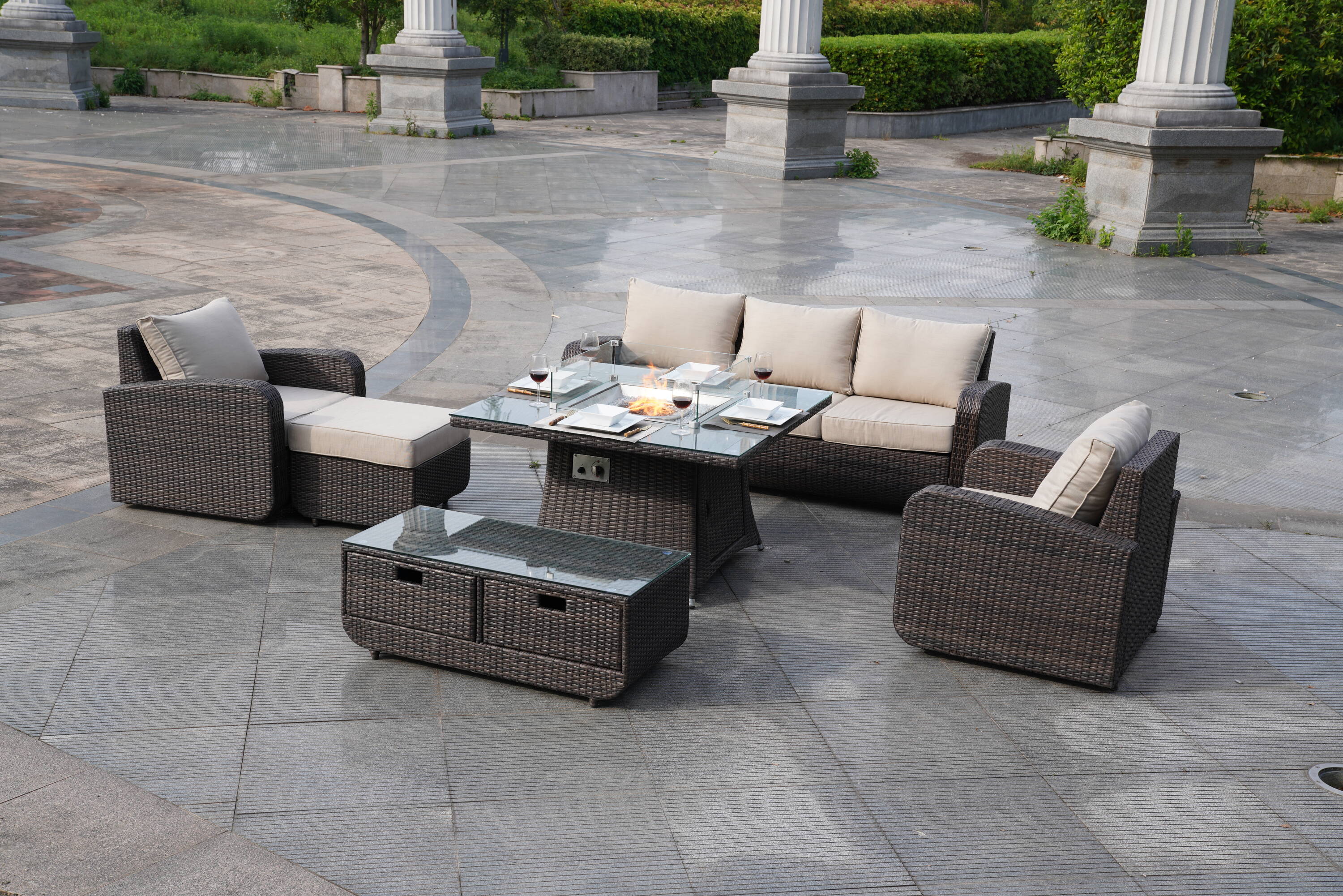 Direct Wicker DWG-1104&1515-BR Patio-Dining-Sets - View #6