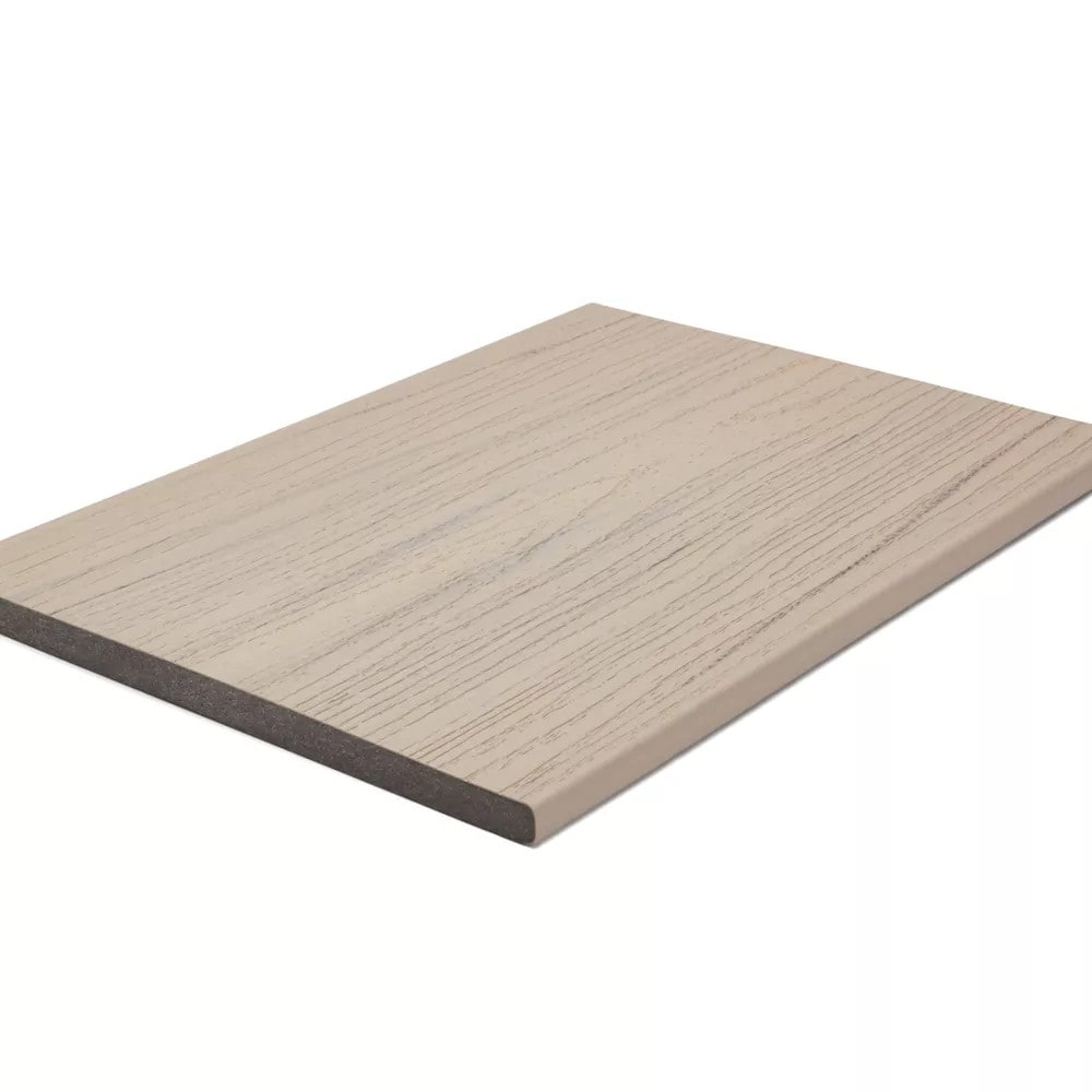 Trex Transcend Lineage Fascia deck board Salt Flat 1-in x 12-in x 12-ft Composite