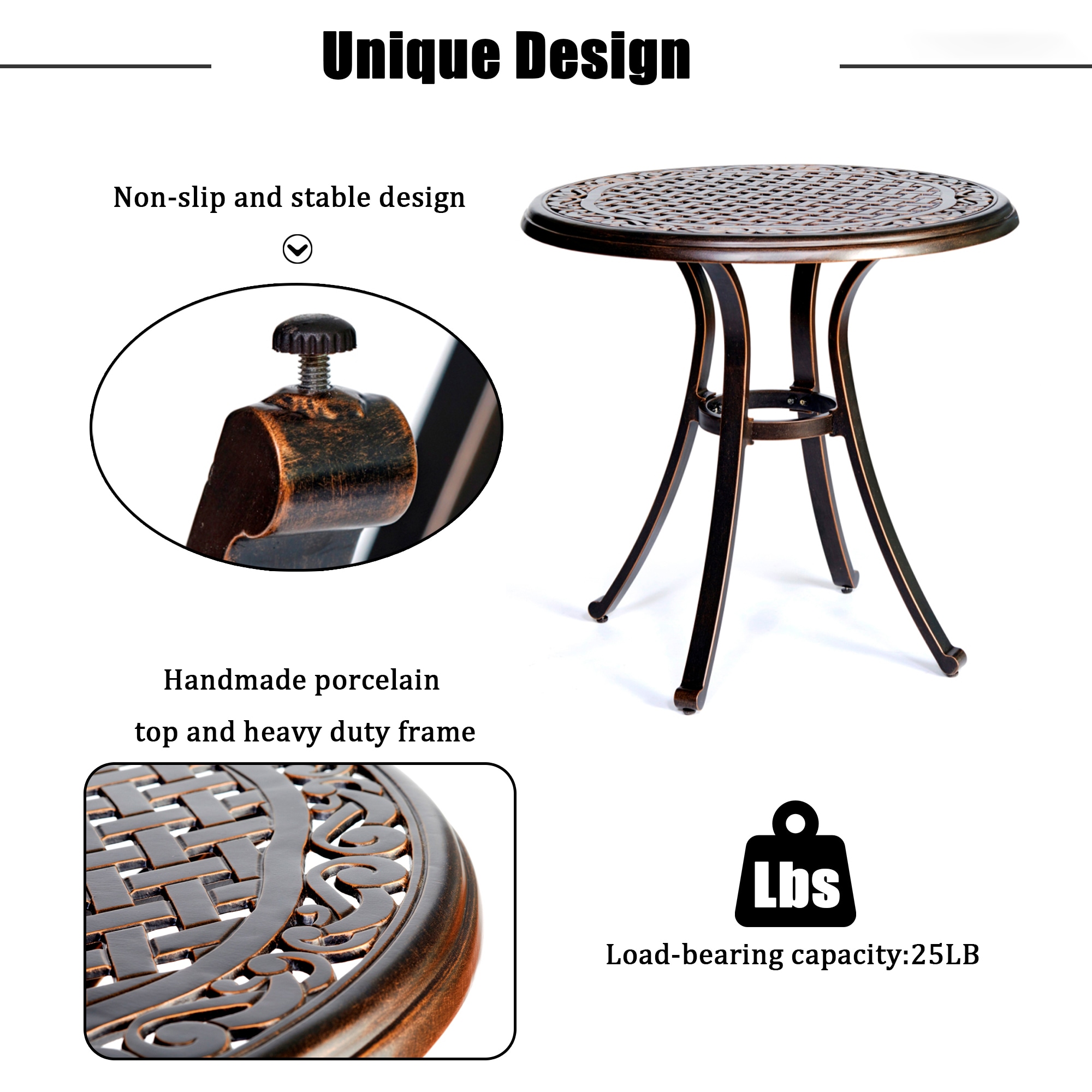 CASAINC CA-ORABQ109 Patio-Tables - View #2