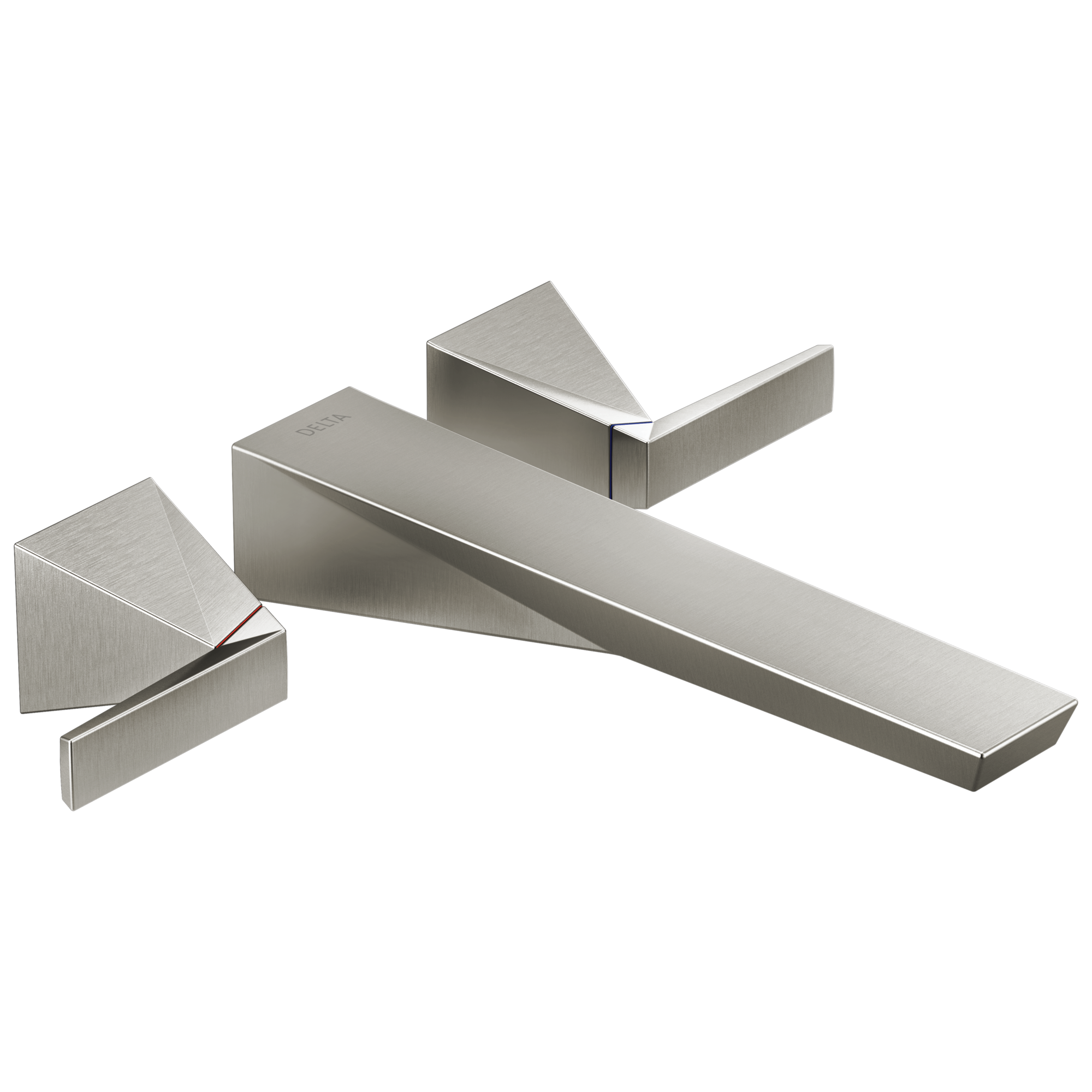 Delta T5743-SS-PR-WL Trillian Lumicoat Stainless 2-handle Wall-mount Low-arc Bathtub Faucet