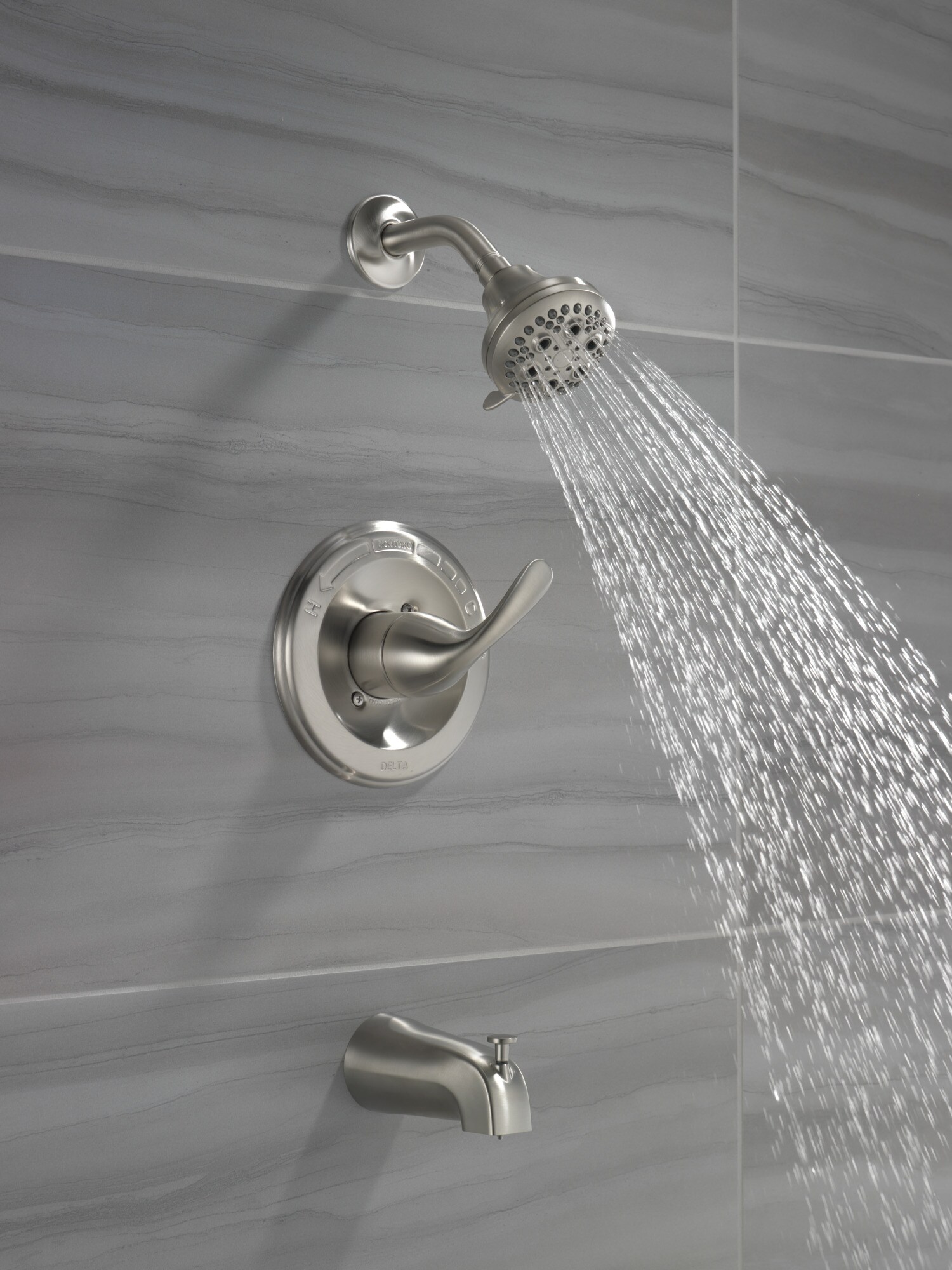 Contemporary Stainless Steel Single-Function Shower Faucet Set