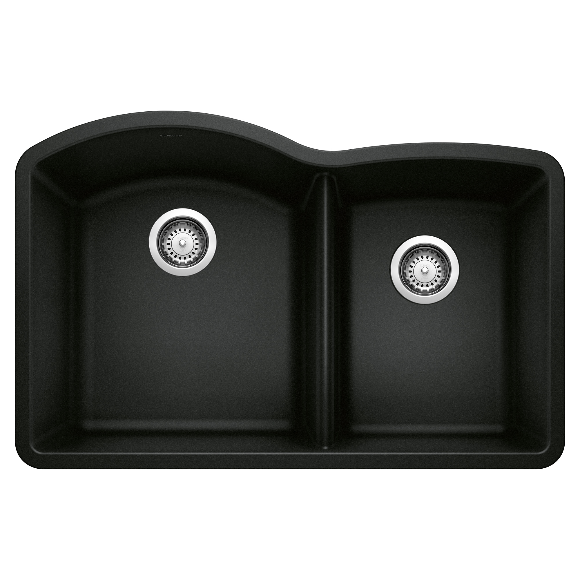 BLANCO 442909 Diamond Silgranit Undermount 32.07-in x 20.92-in Granite Double offset bowl Kitchen Sink