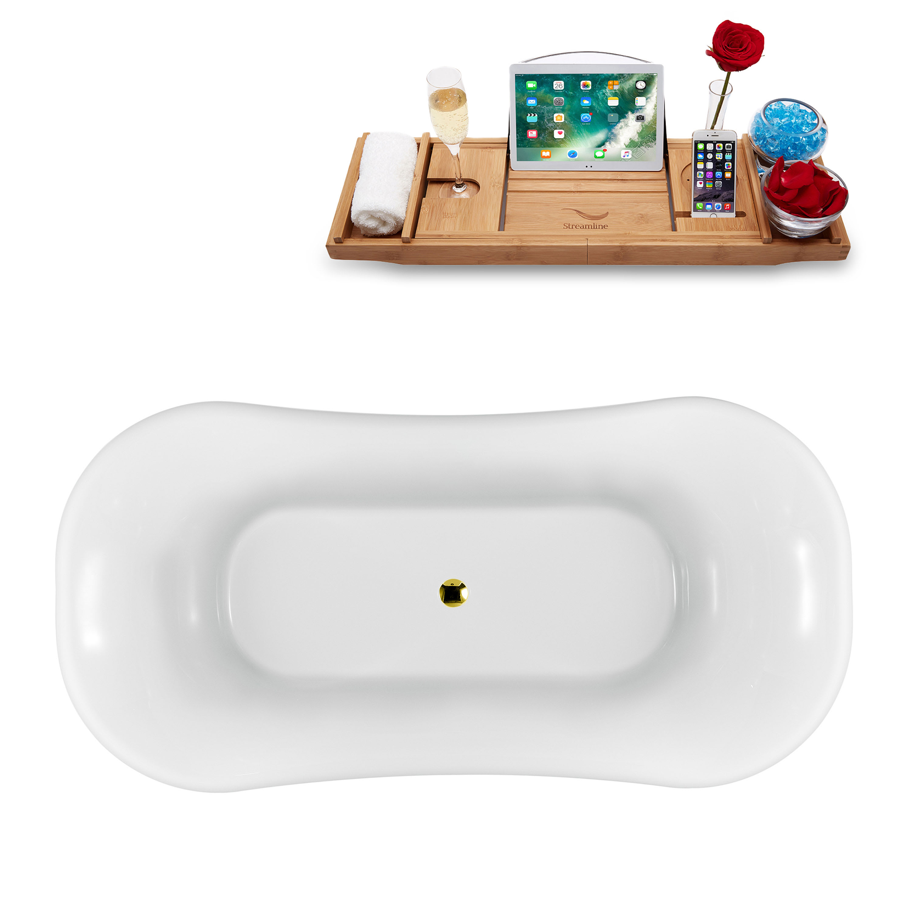Streamline N862GLD-GLD bathtubs - View #3
