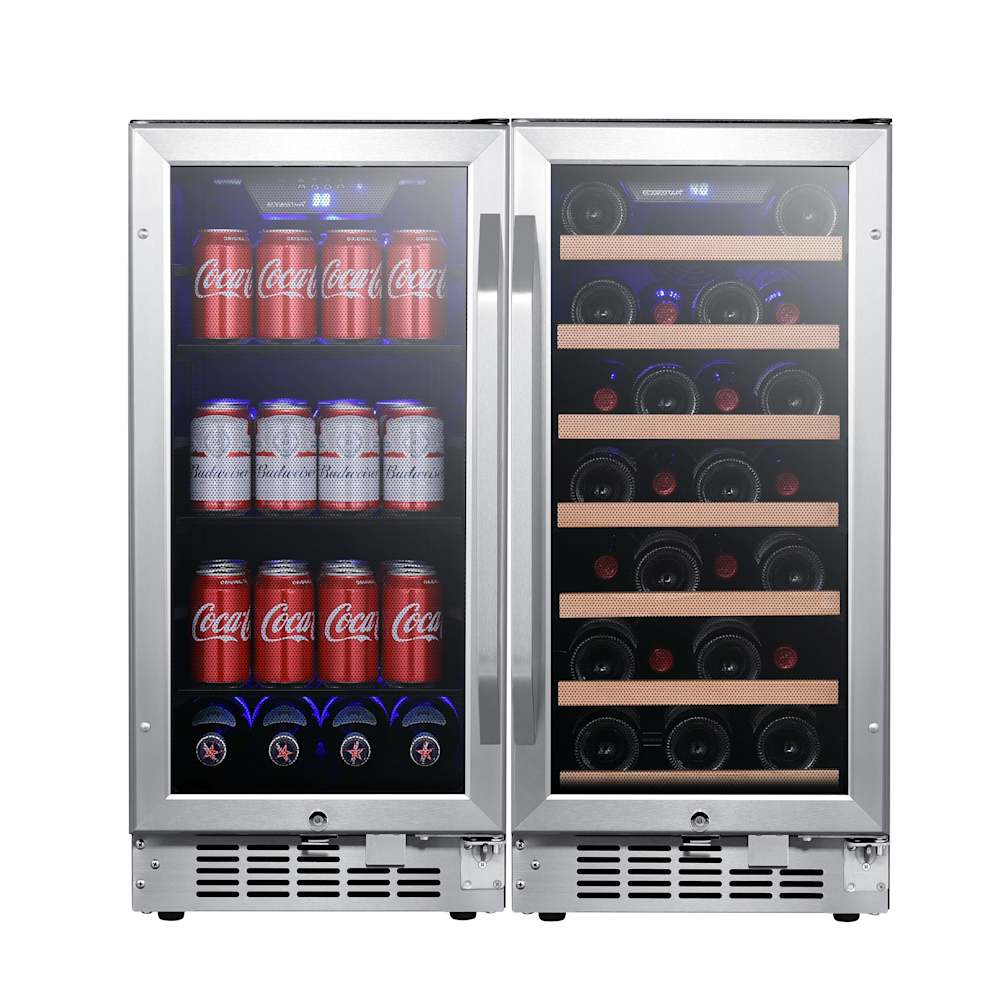 EdgeStar  CWBV80301 30 Inch Wide 30 Bottle 80 Can SidebySide Wine and Beverage Cooler Sansujyuku sansujyuku.com