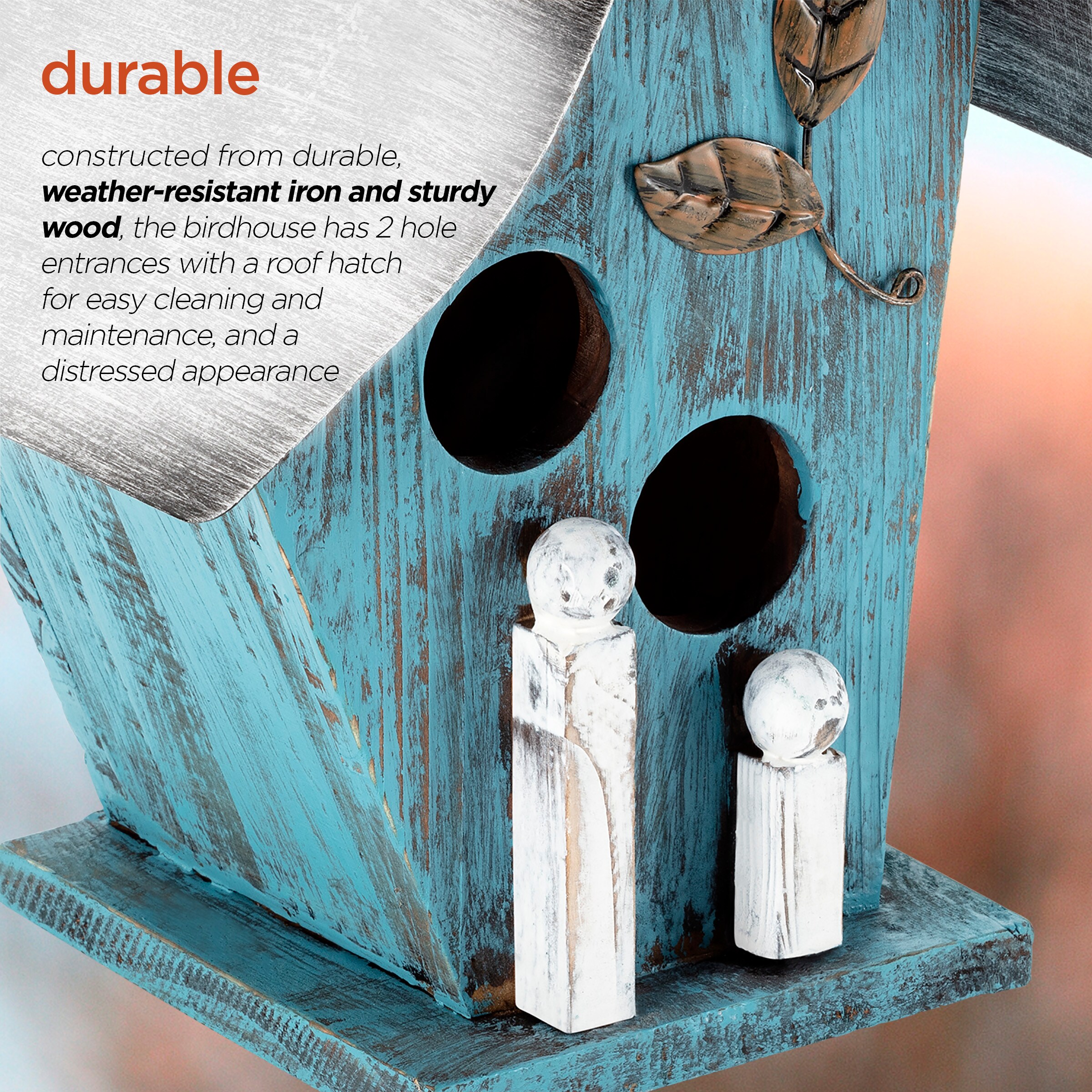 Alpine Corporation YEN134HH-BL Bird-Houses - View #7