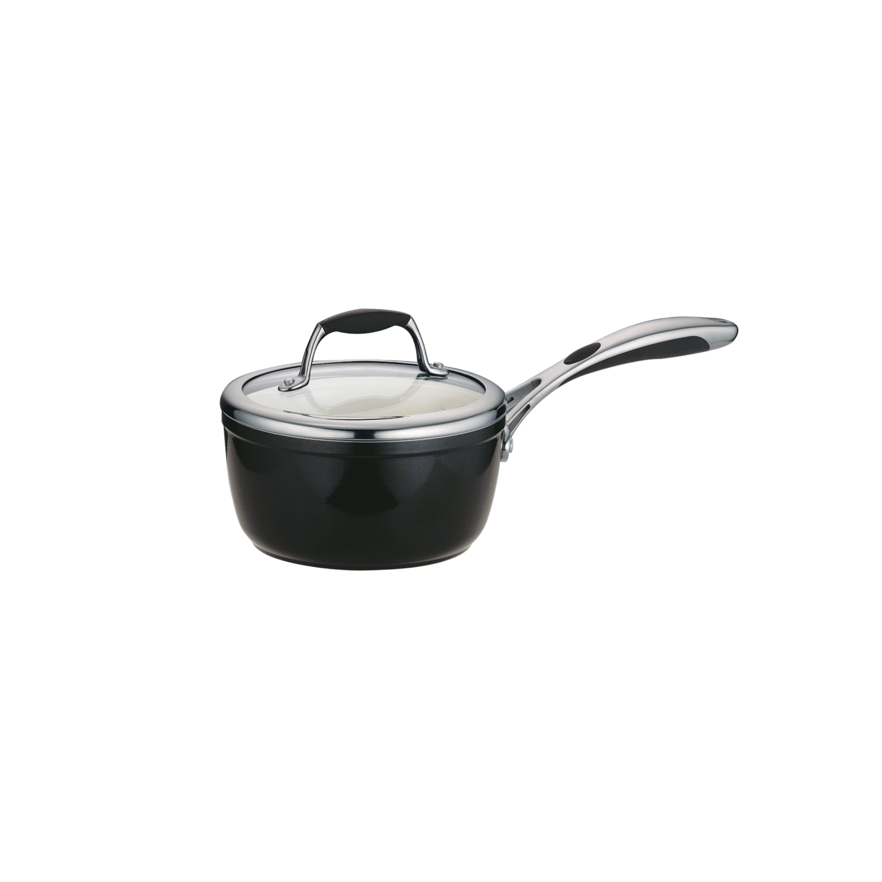 Tramontina Ceramica Deluxe 1.5 Quart Ceramic Covered Sauce Pan - Black #80110/024DS