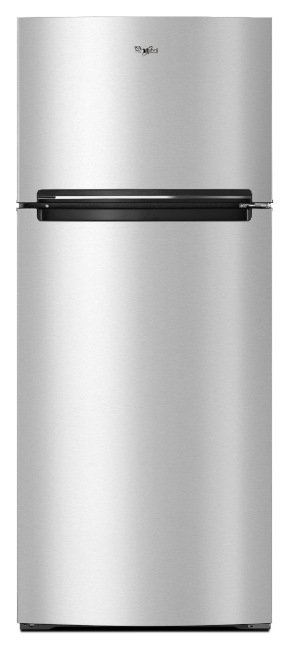 Whirlpool Flexible Storage Bin 17.6-cu ft Top-Freezer Refrigerator (Monochromatic Stainless Steel)