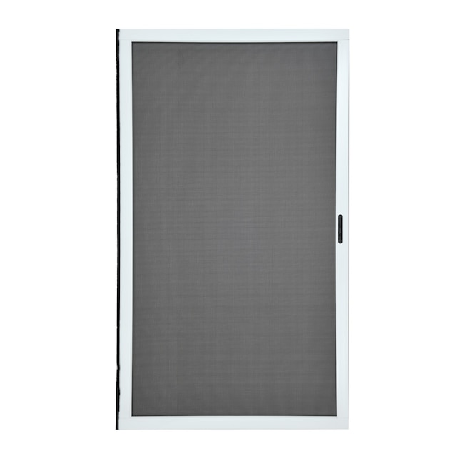 Screen Doors, Reliabilt White Steel Sliding Curtain Screen Door