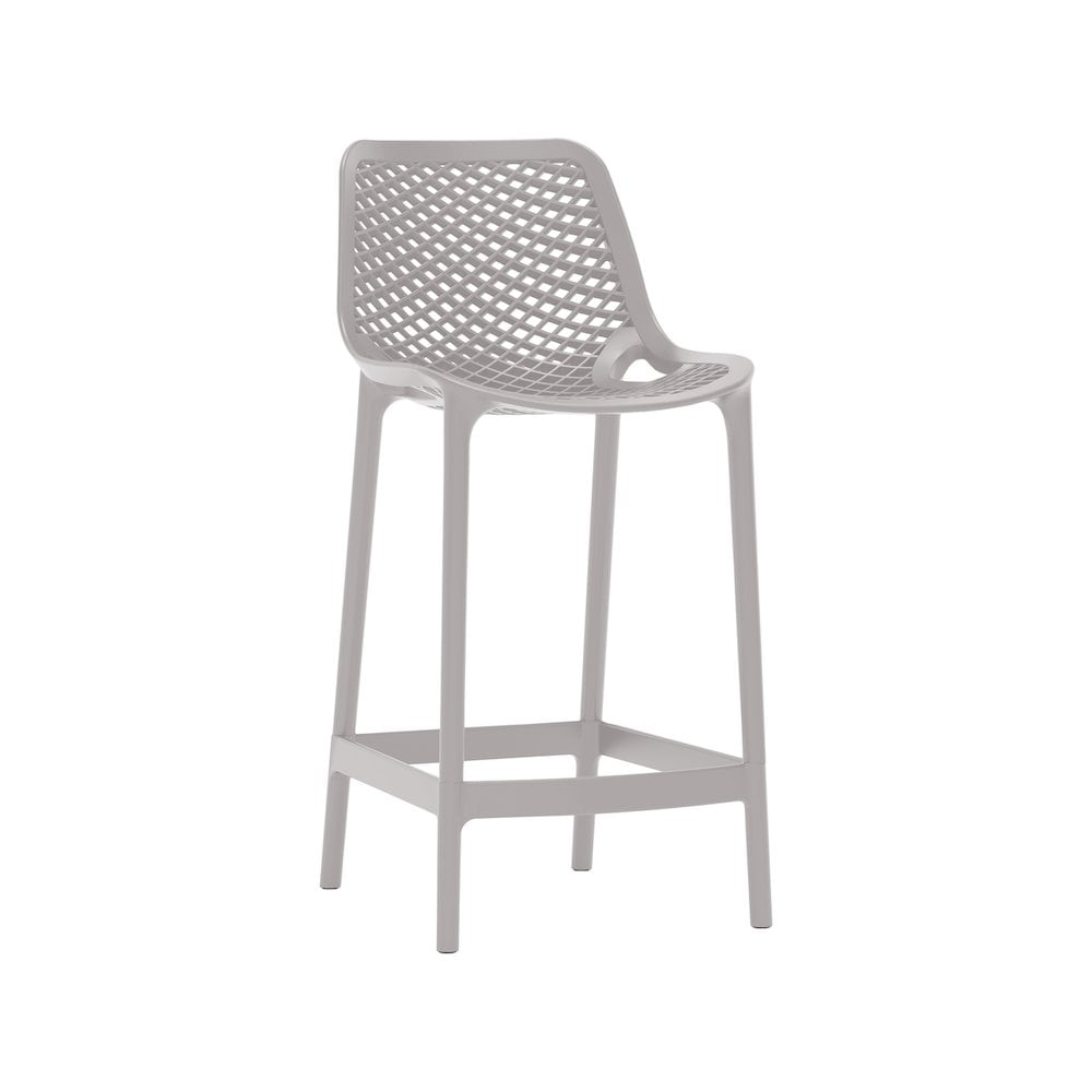 Meridian 330GREY Mykonos Grey Outdoor Patio Stool Set of 4