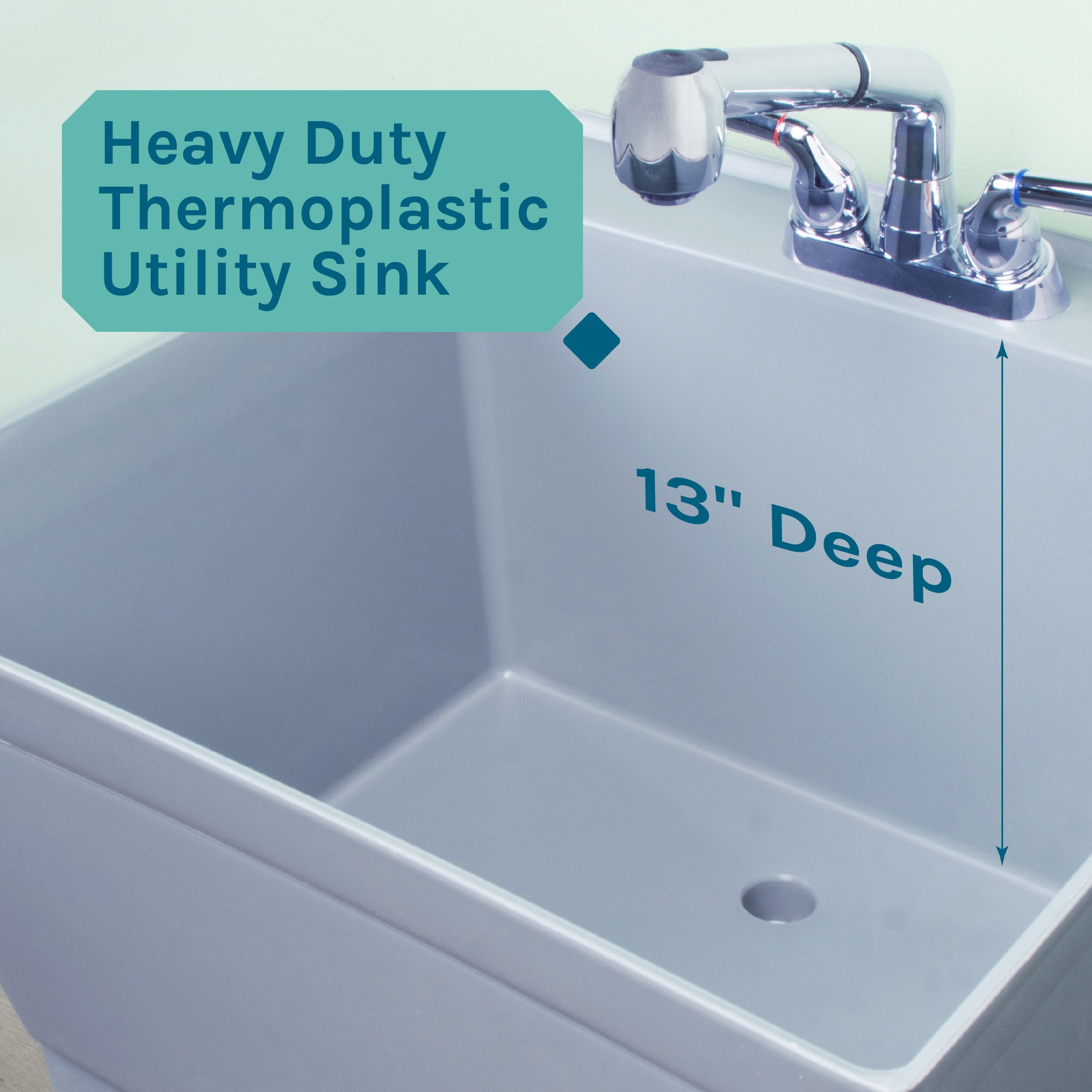 Cambridge Resources 040 US6000GRY Laundry-Tubs-Utility-Sinks - View #2