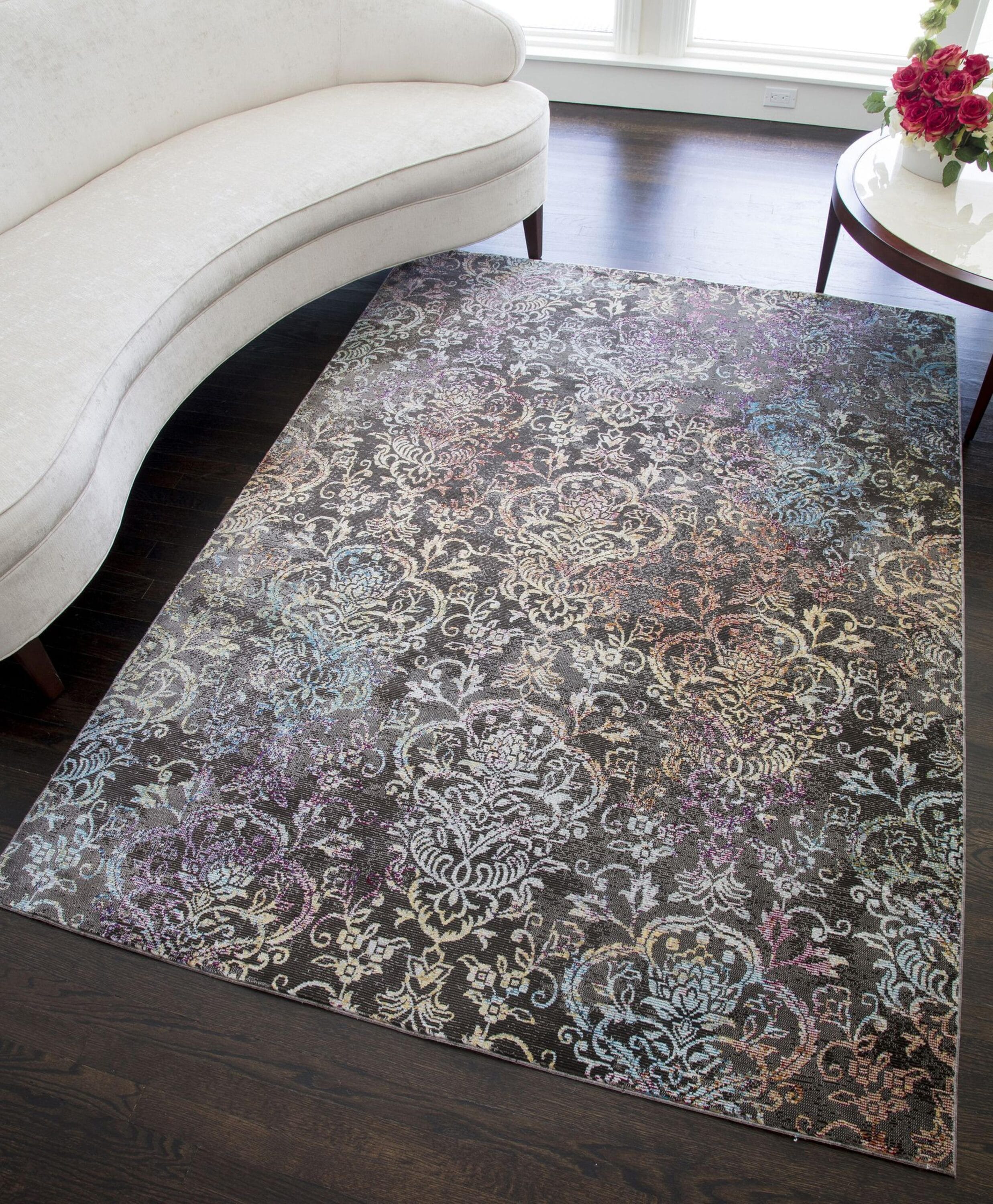 Rugs America 27295 Celine 5 x 7 (ft) Loomed Polypropylene Coal Rectangular Indoor Distressed/Overdyed Bohemian/Eclectic Area rug