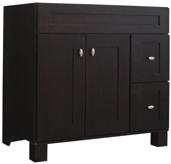 Diamond FreshFit Palencia 36-in Espresso Bathroom Vanity Cabinet