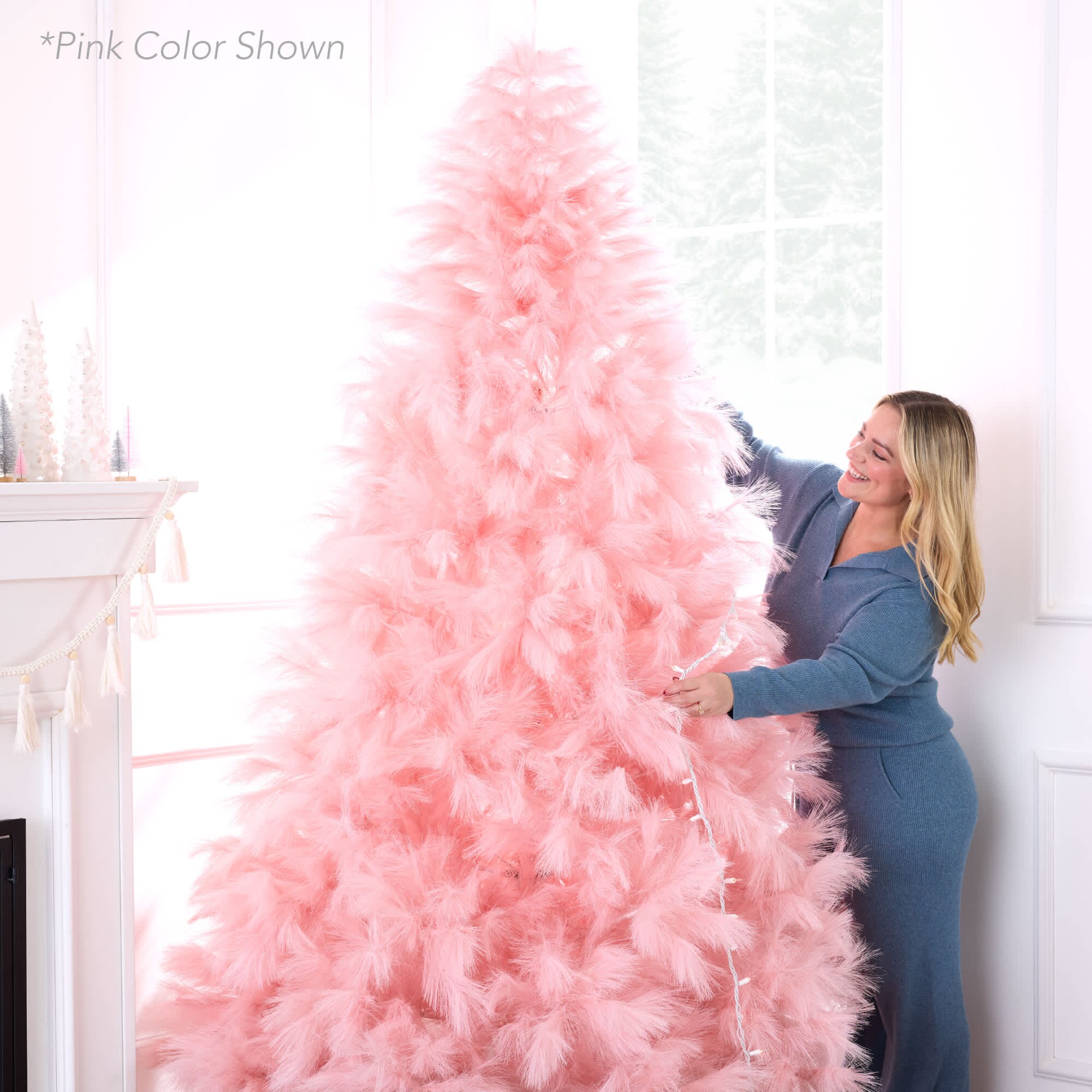 Best Choice Products 7.5ft Premium Artificial Ivory Pampas Christmas ...