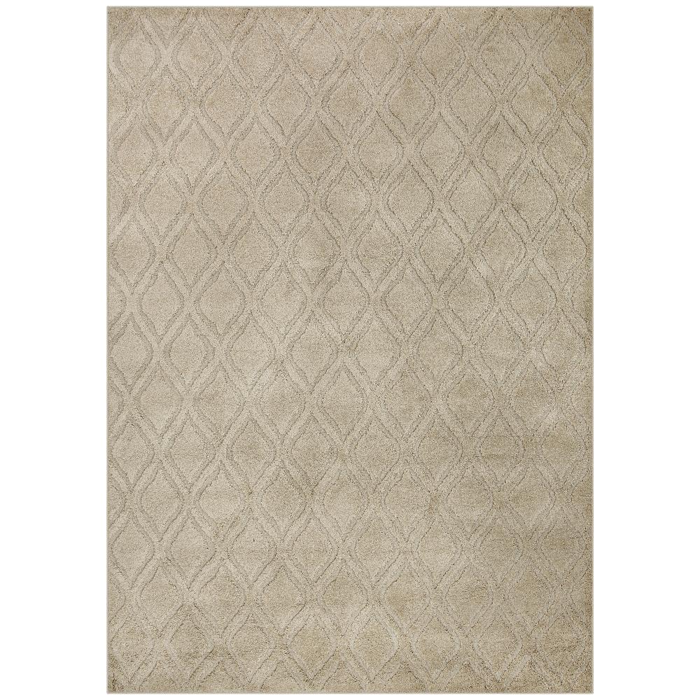 Maples Rugs B8165101 Refinement 7 x 10 (ft) Tufted Polypropylene Chatham Tan Rectangular Indoor Trellis Area rug