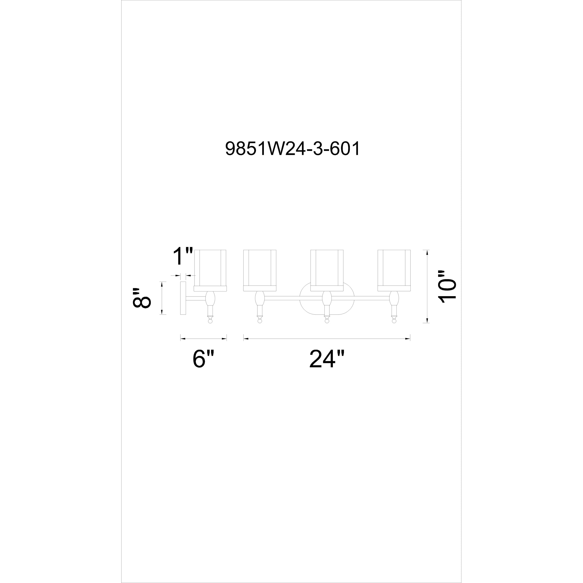 CWI Lighting 9851W24-3-601 b089995 - View #3