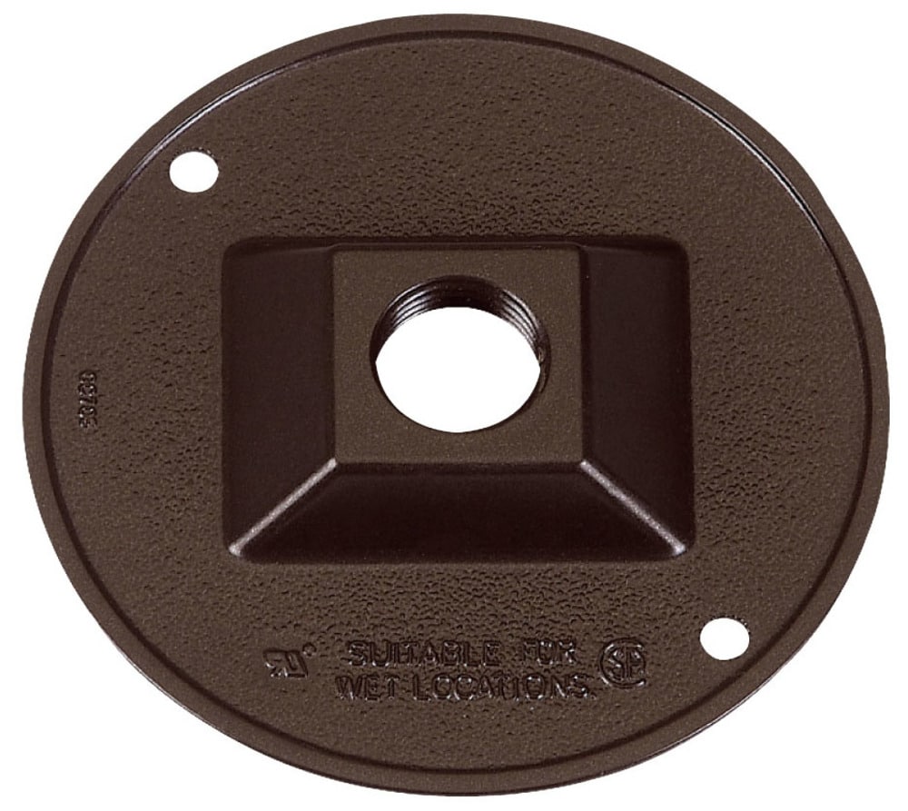 Sigma Engineered Solutions 14381BR Round Bronze Metal Weatherproof Electrical Box Cover