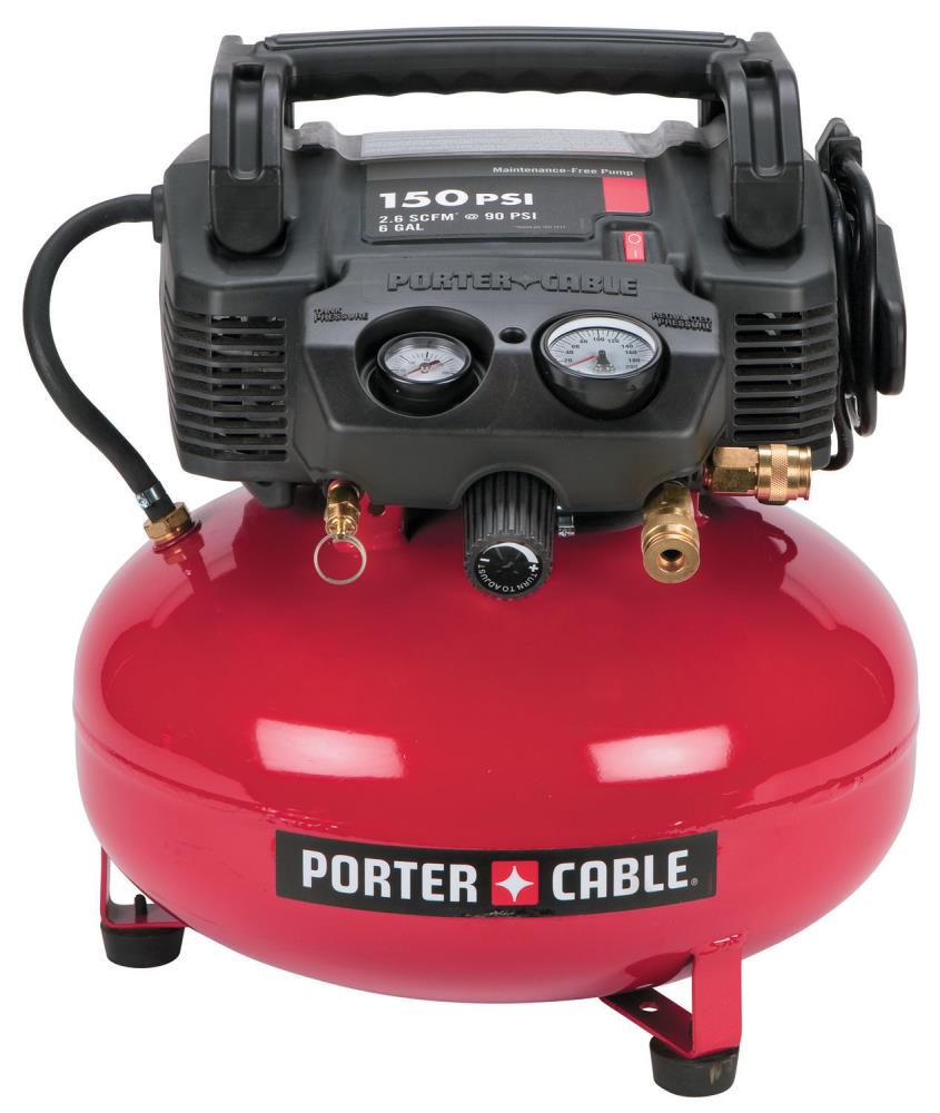 PORTER-CABLE 6-Gallons Portable 150 Psi Pancake Air Compressor in
