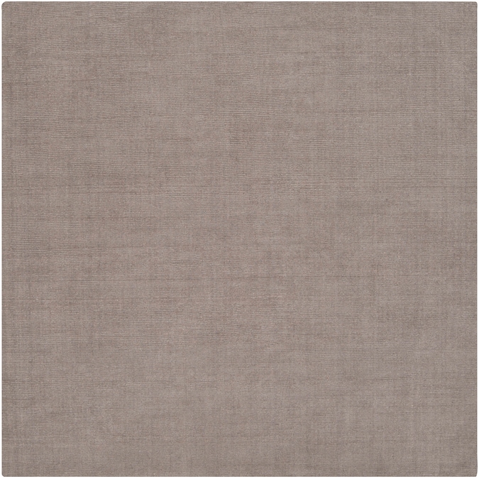 Wool Taupe Square Indoor Solid Area Rug, 8 X Rug Square